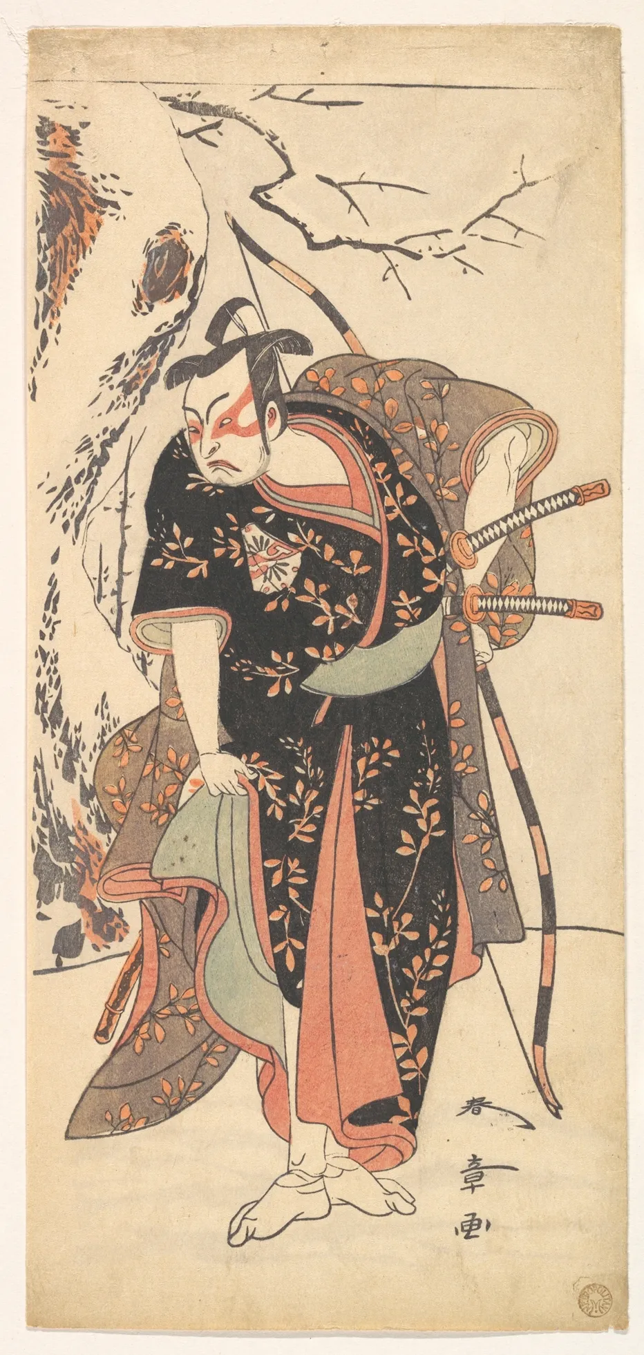 The Second Nakamura Juzo as a Samurai of High Rank | Katsukawa Shunshō　勝川春章 - 浮世繪畫廊