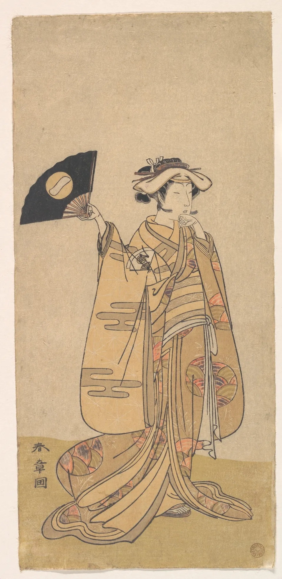 Onoe Tamizo as a Woman Standing, Facing to the Right | Katsukawa Shunshō　勝川春章 - 浮世繪畫廊