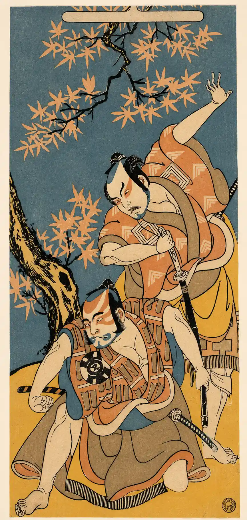 Scene From The Drama "Otokoyama Yunzei Kurabe" | Katsukawa Shunshō　勝川春章 - 浮世繪畫廊