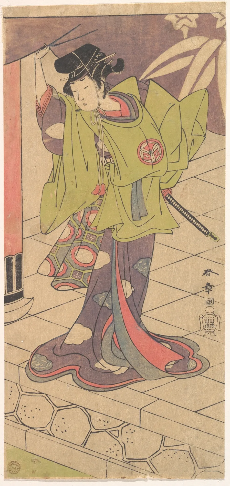 The 2nd Yamashita Kinsaku in the Role of Tsukisayo | Katsukawa Shunshō　勝川春章 - 浮世繪畫廊