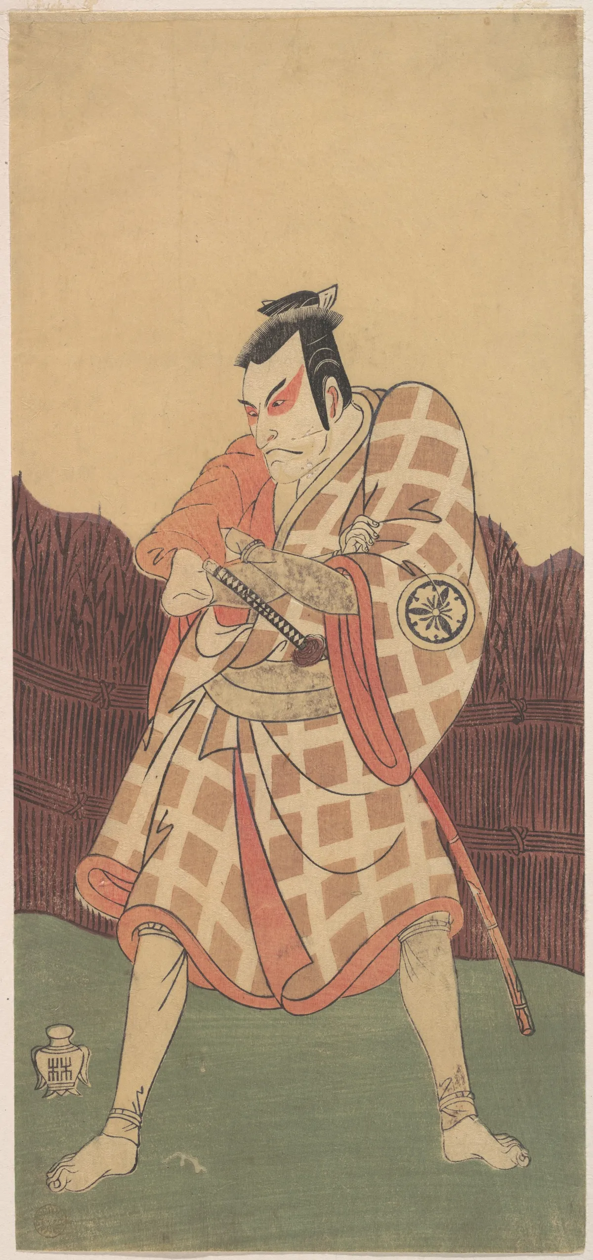 The Third Matsumoto Koshiro in the Role of Matsuomaru in "Sugawara" | Katsukawa Shunshō　勝川春章 - 浮世繪畫廊