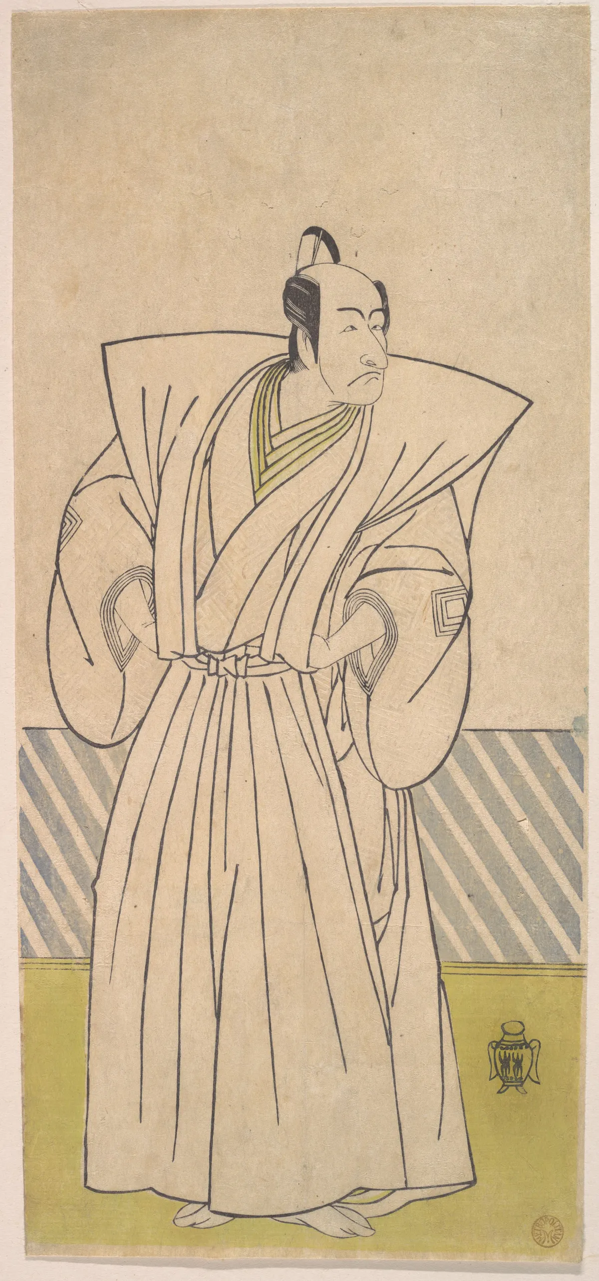 The Fifth Ichikawa Danjuro as a Samurai of High Rank | Katsukawa Shunshō　勝川春章 - 浮世繪畫廊