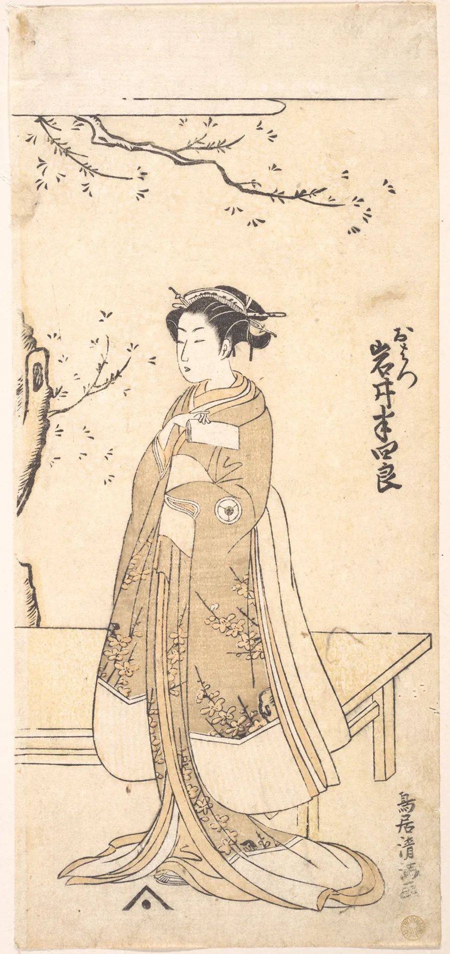 The Fourth Imai Hanshiro in the Role O Hatsu in "Sakaicho Soga Nendaiki" | Torii Kiyomitsu - 浮世繪畫廊