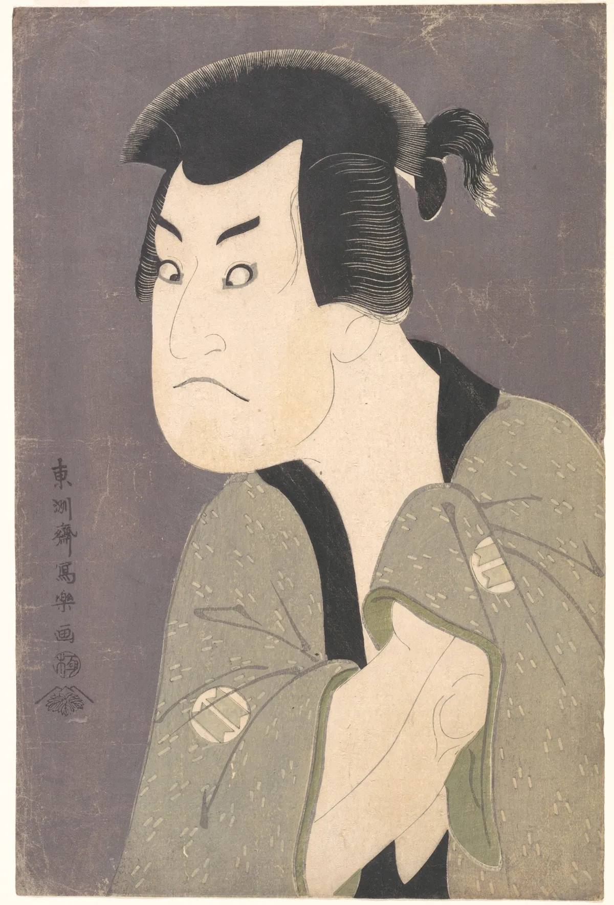 Sakata Hangorō III as Fujikawa Mizuemon in the Play "Hana Ayame Bunroku Soga" | Tōshūsai Sharaku - 浮世繪畫廊