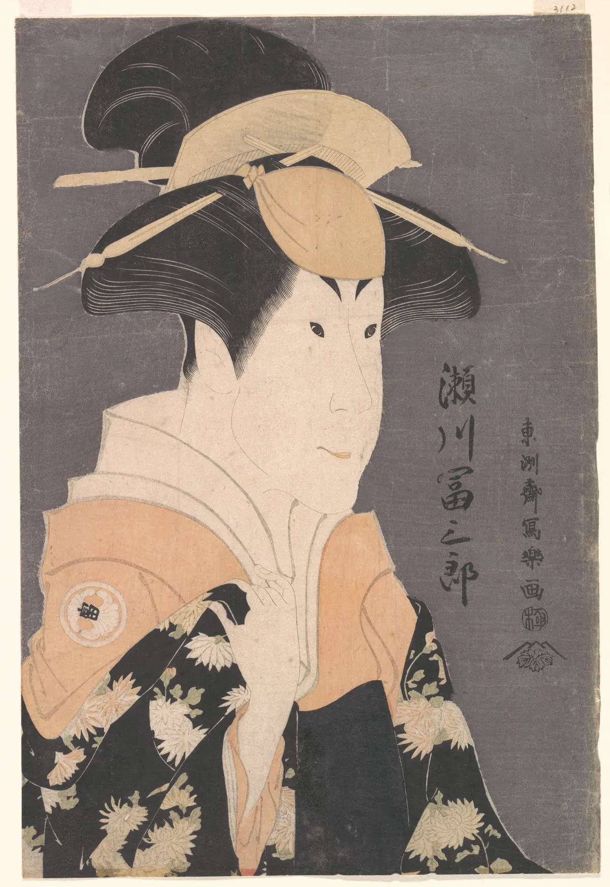 Segawa Tomisaburō II as Yadorigi in the Play "Hana Ayame Bunroku Soga" | Tōshūsai Sharaku - 浮世繪畫廊