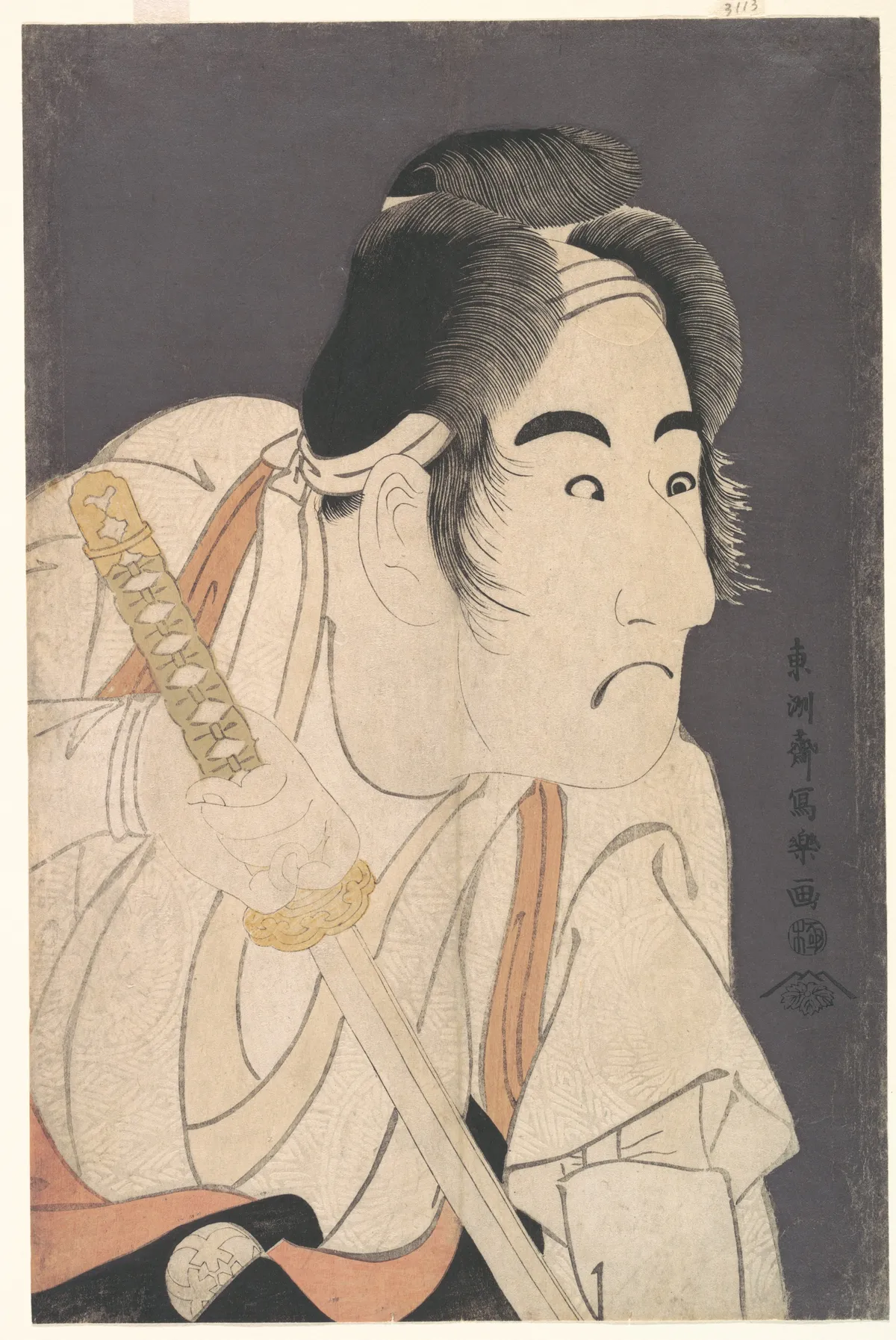 Bandō Mitsugorō II as Ishii Genzō in the Play "Hana-ayame Bunroku Soga" | Tōshūsai Sharaku - 浮世繪畫廊