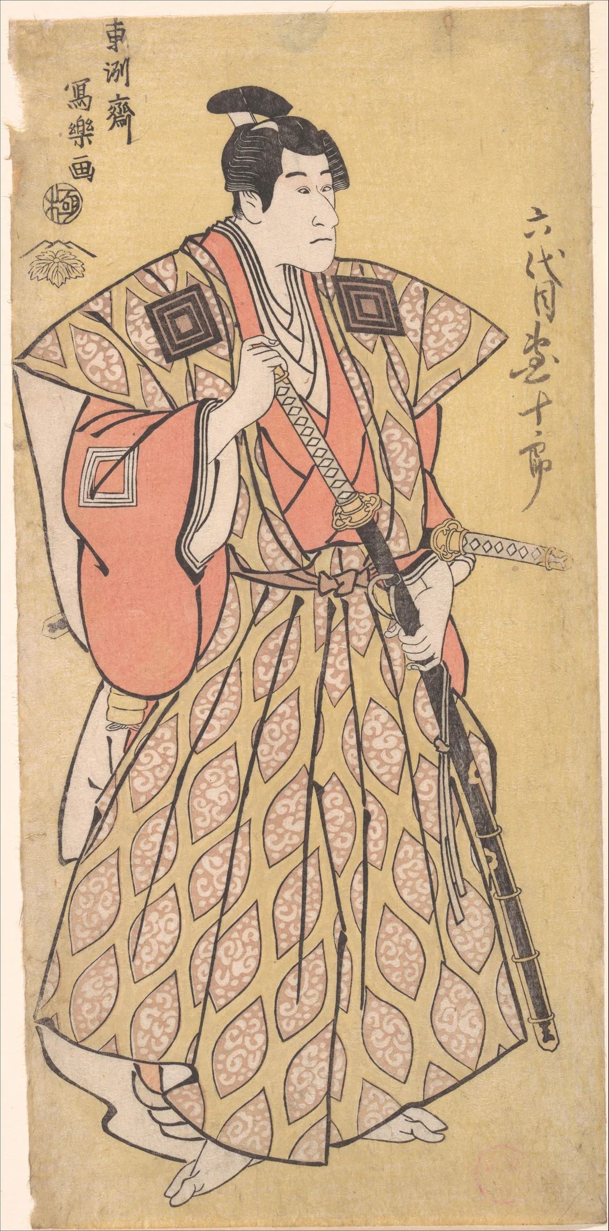 Ichikawa Danjuro VI as Funa Bansaku,son of Fuwa Banzayemon | Tōshūsai Sharaku - 浮世繪畫廊