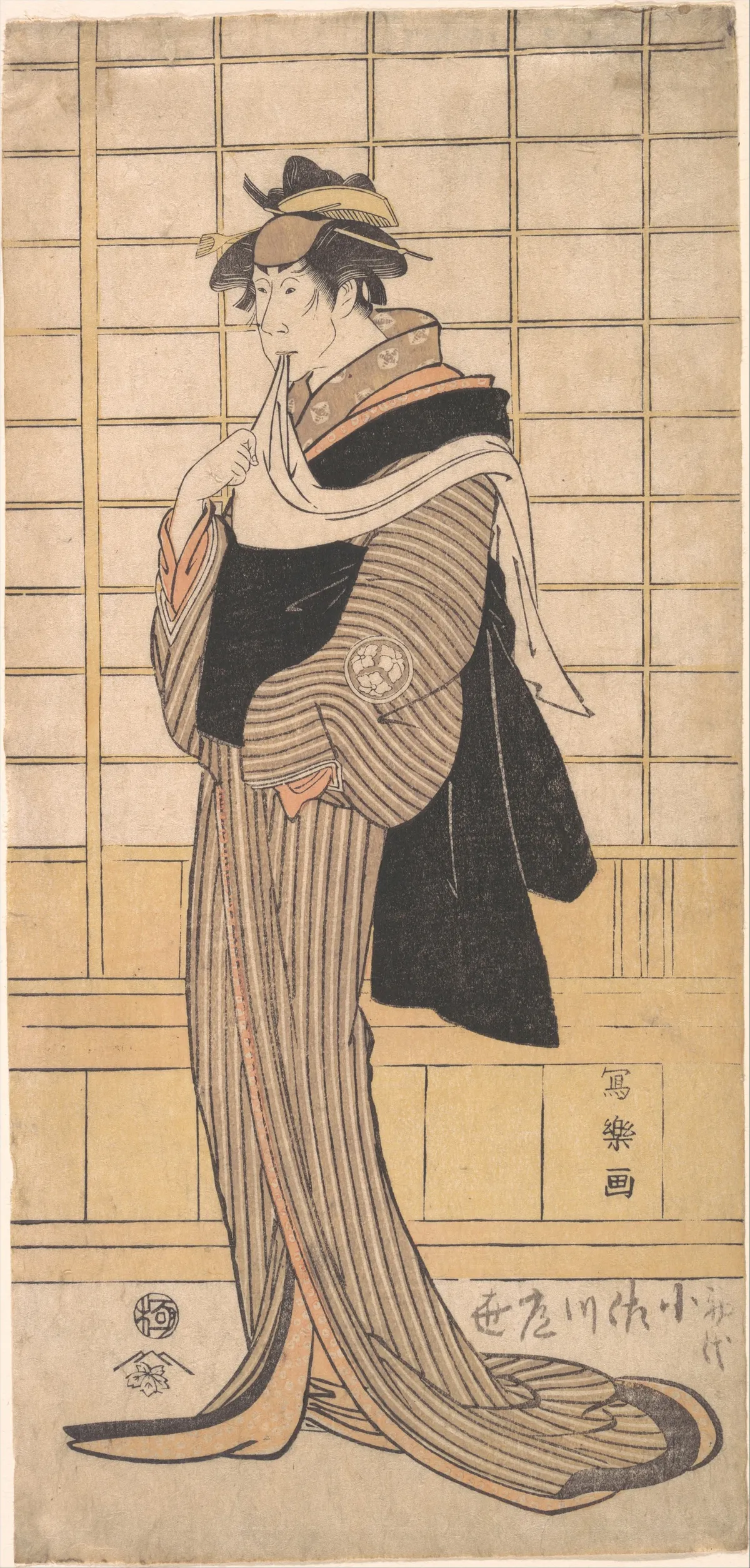 Osagawa Tsuneyo II as the hairdresser O-Roku | Tōshūsai Sharaku - 浮世繪畫廊