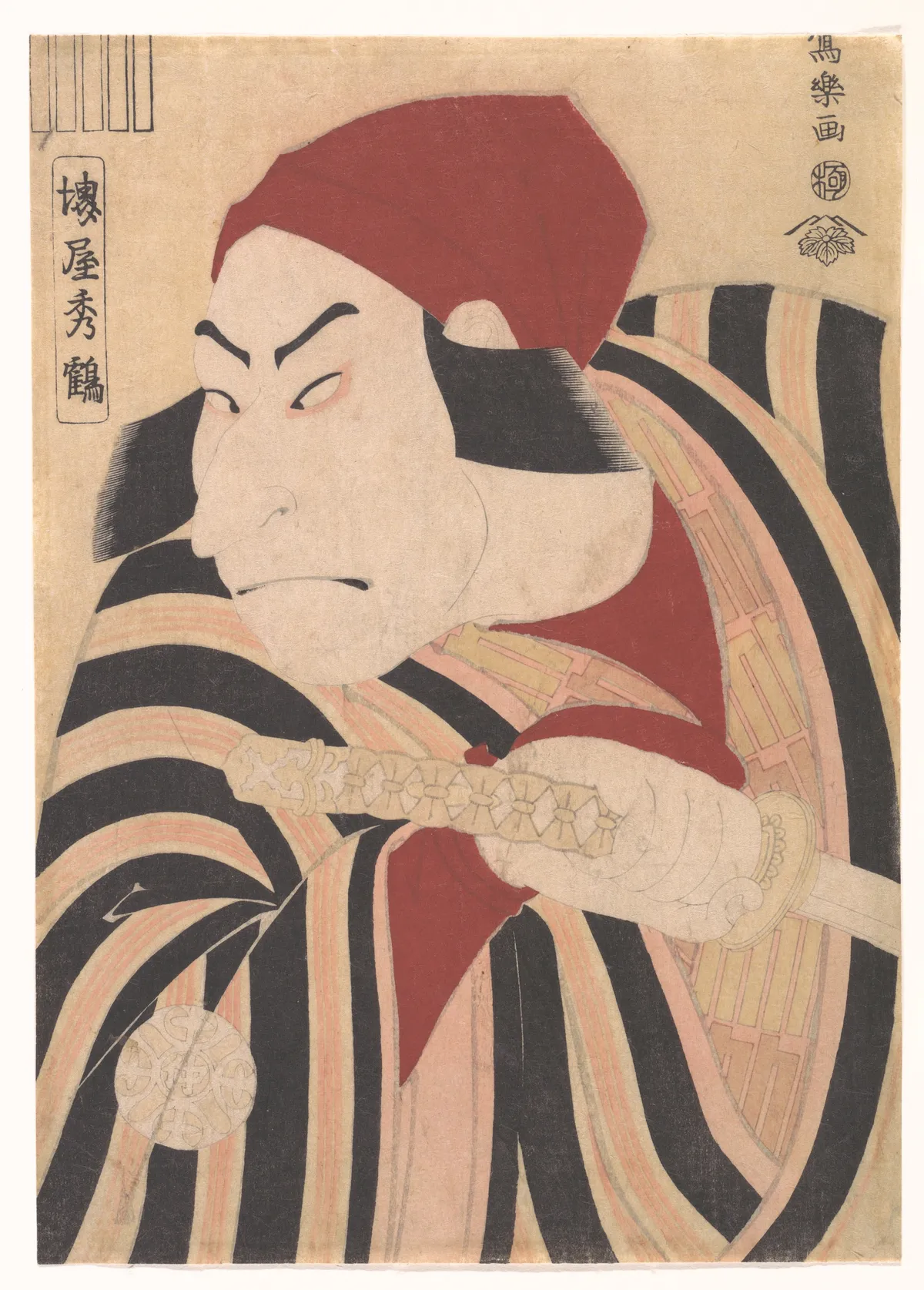 Nakamura Nakazo II as Prince Koretaka Disguised in the Play Ōshukubai Koi no Hatsune | Tōshūsai Sharaku - 浮世繪畫廊