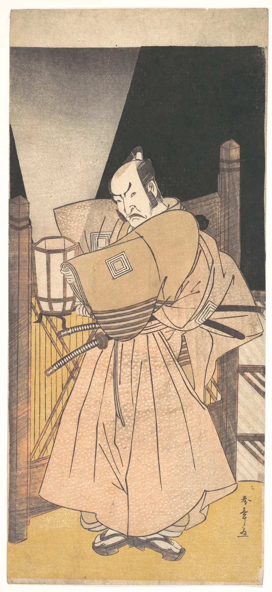 Ichikawa Danzo IV in the Role of a Samurai | Katsukawa Shunshō　勝川春章 - 浮世繪畫廊