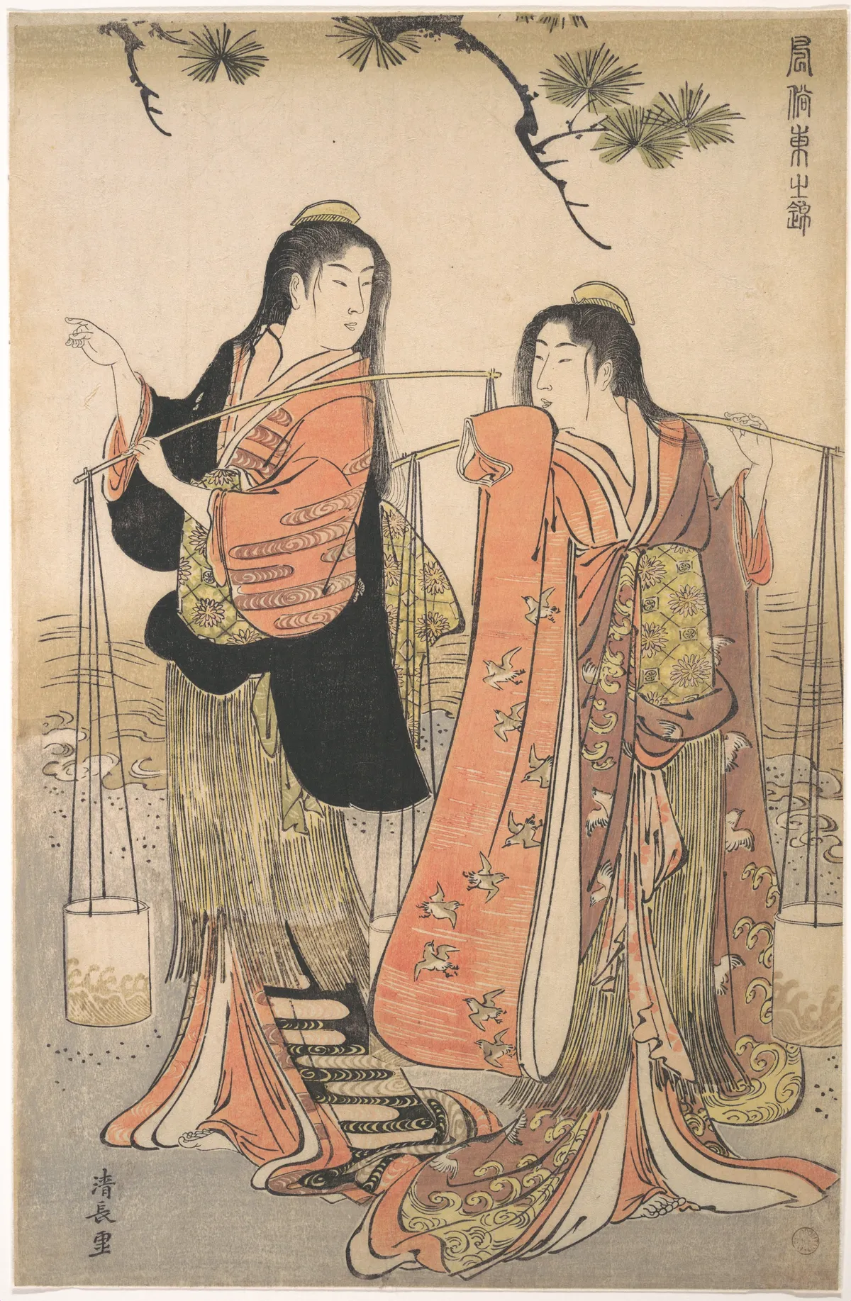 The Dance of the Beach Maidens from the series Brocade of the East | Torii Kiyonaga - 浮世繪畫廊
