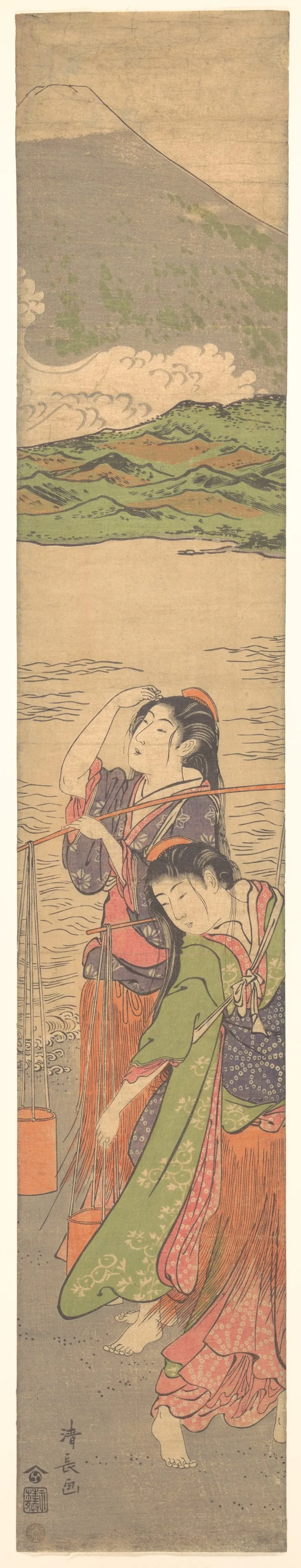 Dance of the Beach Maidens | Torii Kiyonaga - 浮世繪畫廊