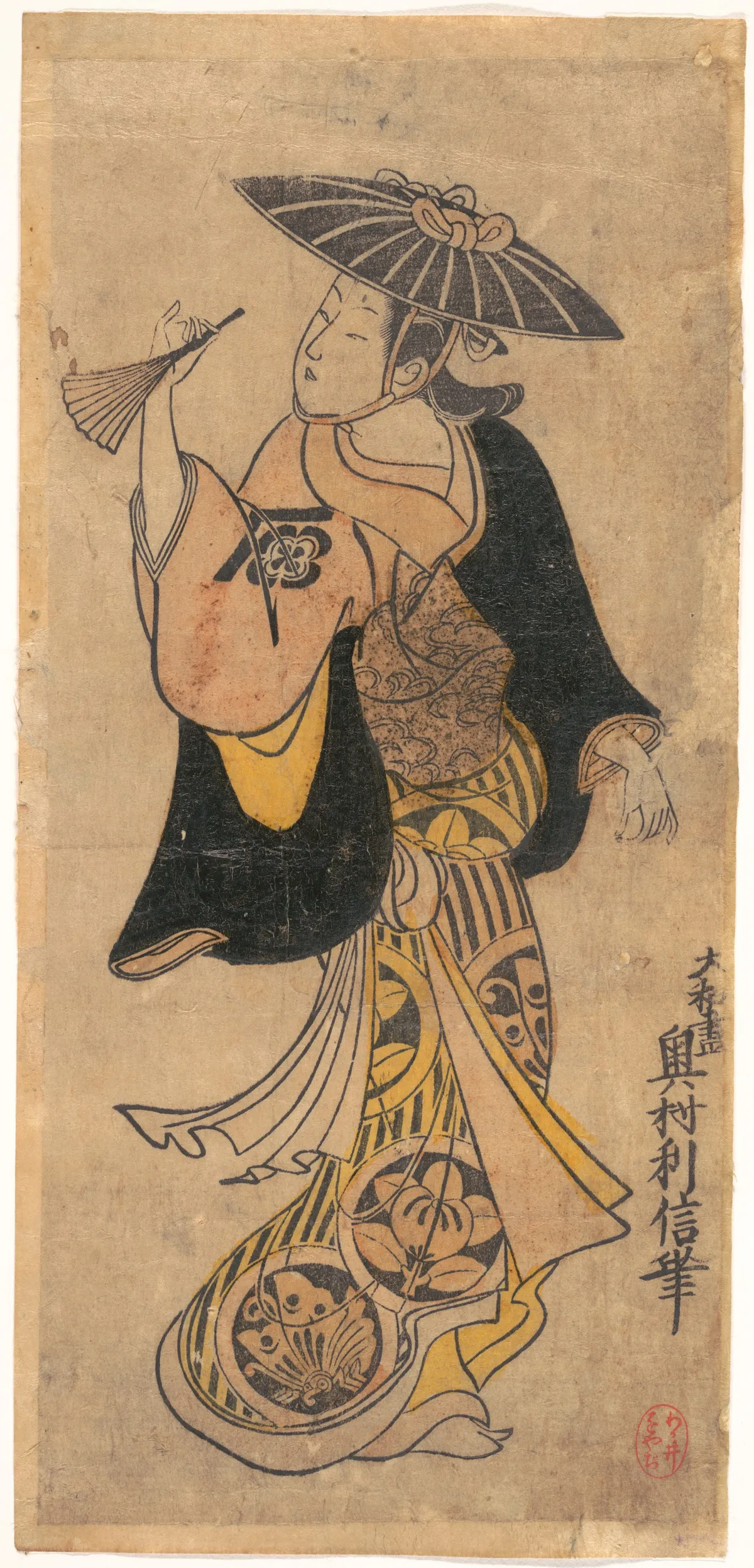 Actor Sanjo Kantaro (1697–1763) as a Woman | Okumura Toshinobu - 浮世繪畫廊