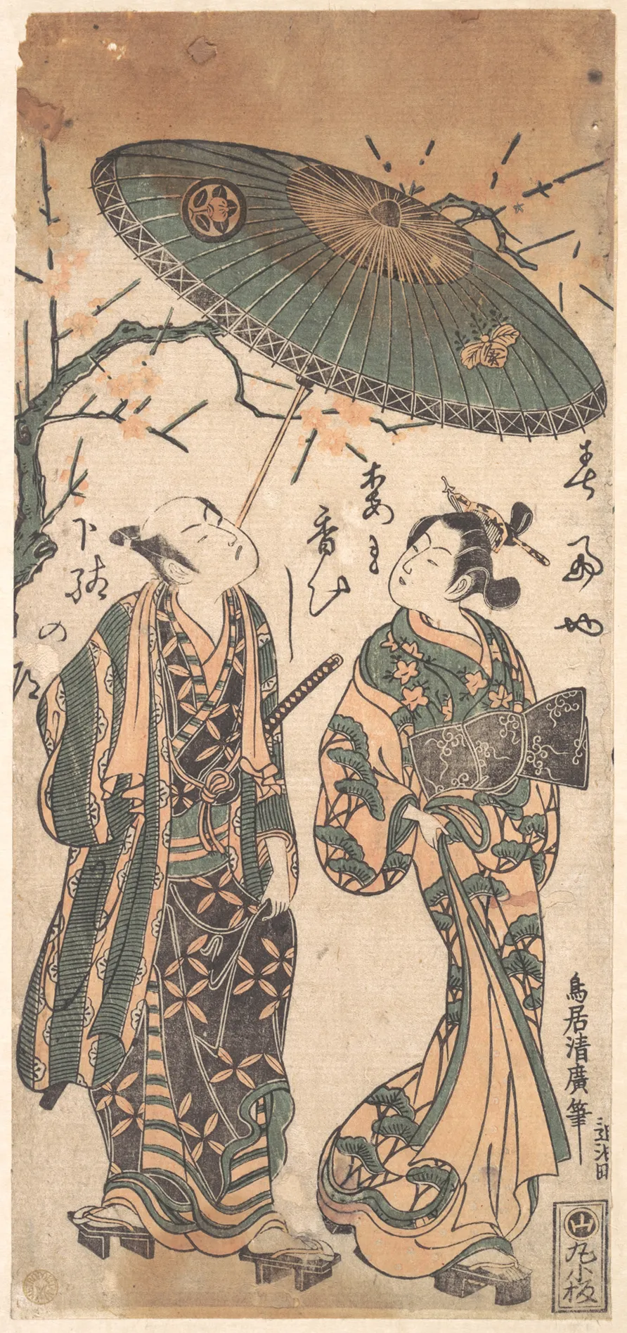 The Actor Nakamura Kumetaro I as a Oiran | Torii Kiyohiro - 浮世繪畫廊