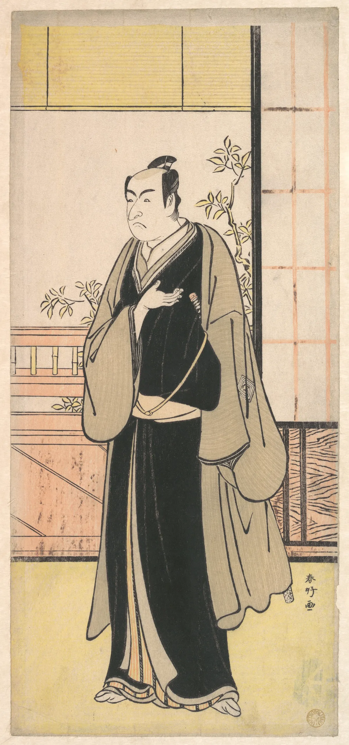 The Actor Ichikawa Monnosuke II as a Kyokaku | Katsukawa Shunkō - 浮世繪畫廊