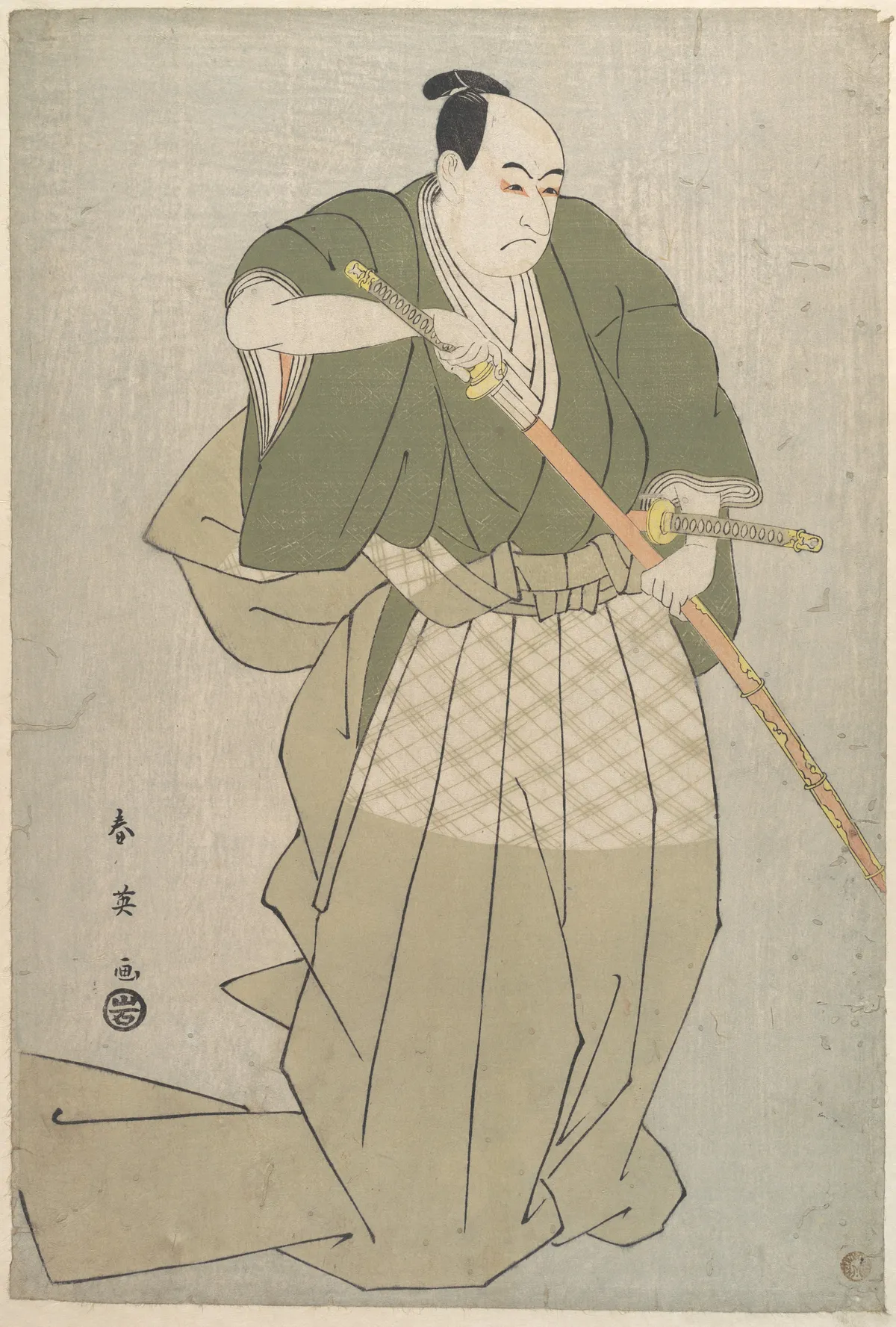The Actor Ichikawa Omezō I as the Young Daimyo Momonoi Wakasanosuke | Katsukawa Shun'ei 勝川春英 - 浮世繪畫廊