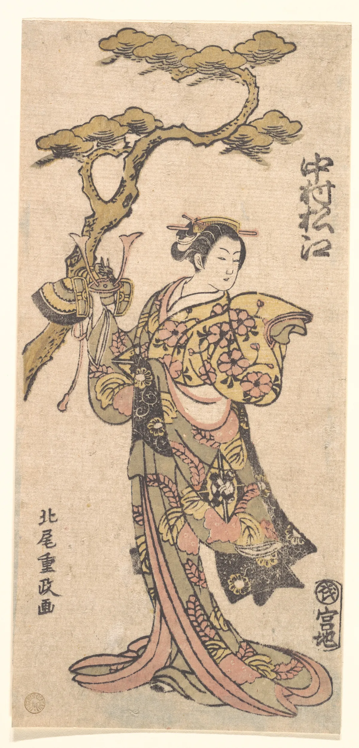 A Famous Actor of Women's Roles | Kitao Shigemasa - 浮世繪畫廊