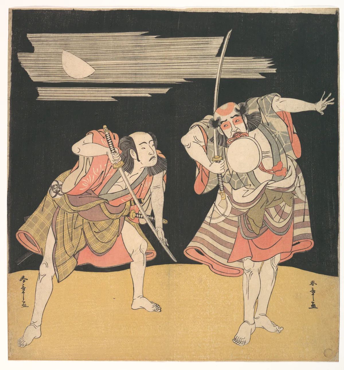 The Actors Otani Tomoemon I and Bando Mitsugoro I | Katsukawa Shunshō　勝川春章 - 浮世繪畫廊