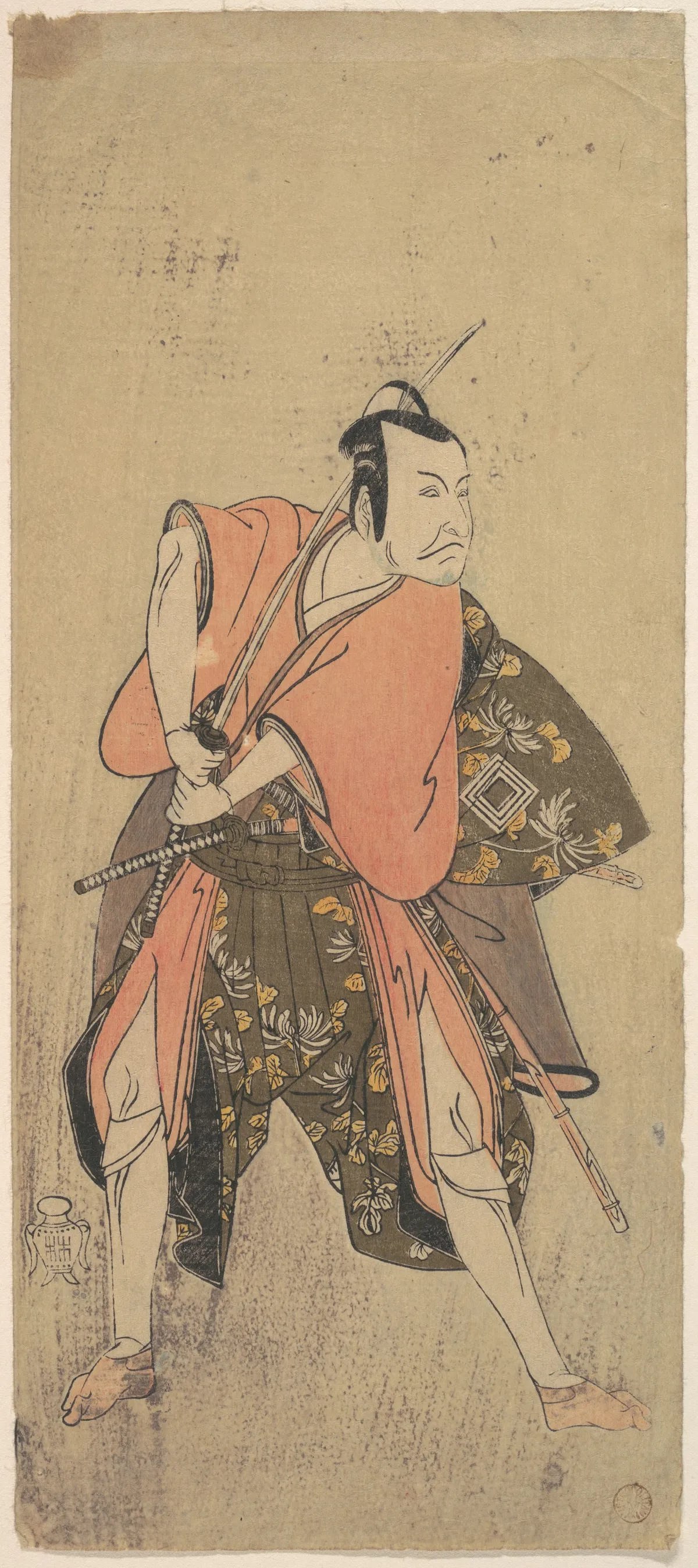 The Actor Ichikawa Danjuro V as a Samurai Ready to Fight | Katsukawa Shunshō　勝川春章 - 浮世繪畫廊