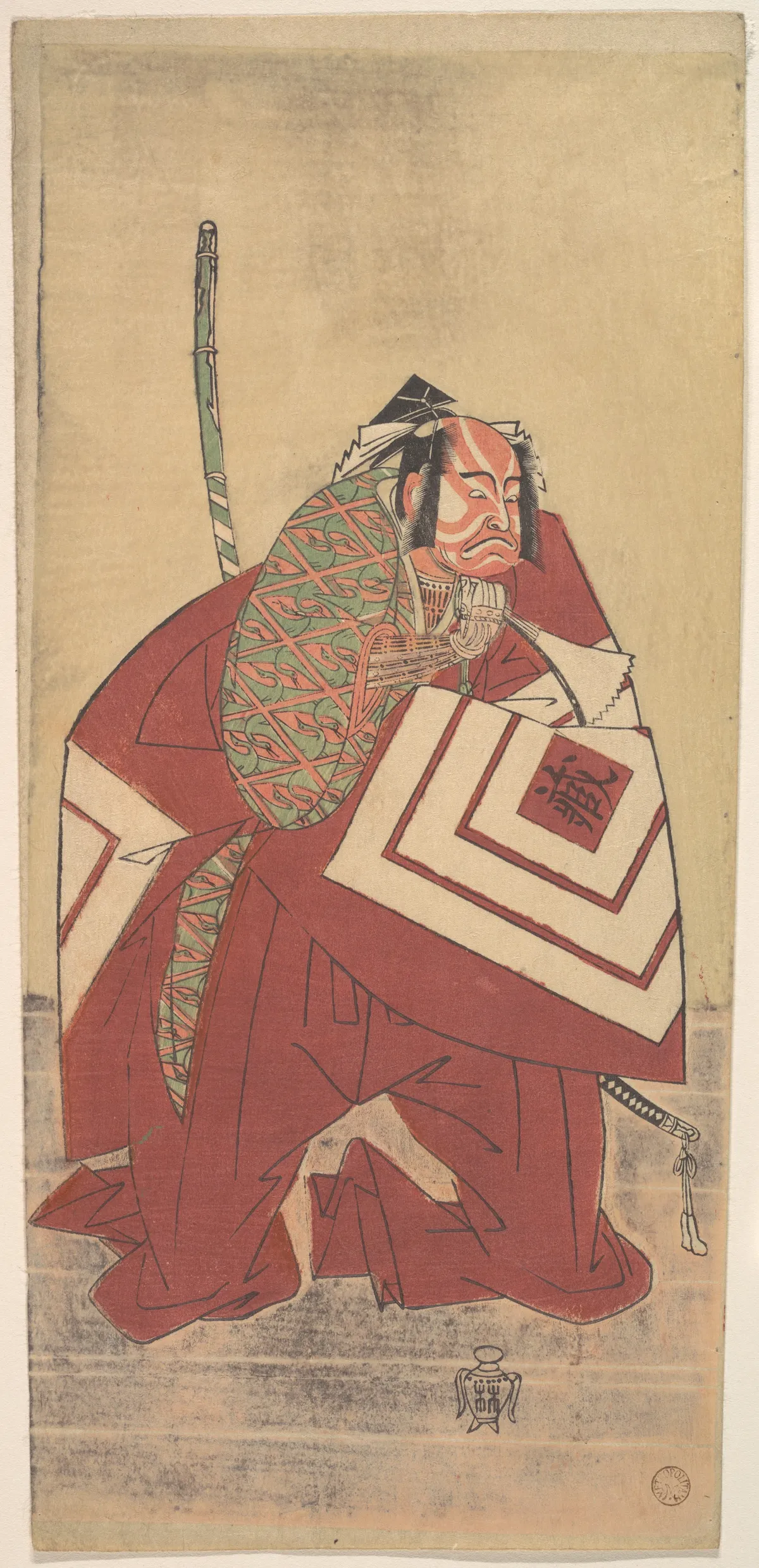 The Actor Ichikawa Danzō III as a Court Noble | Katsukawa Shunshō　勝川春章 - 浮世繪畫廊