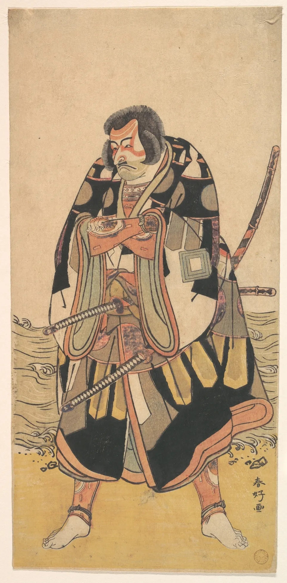 The Actor Ichikawa Danjūrō V as a Warrior Near the Seashore | Katsukawa Shunkō - 浮世繪畫廊