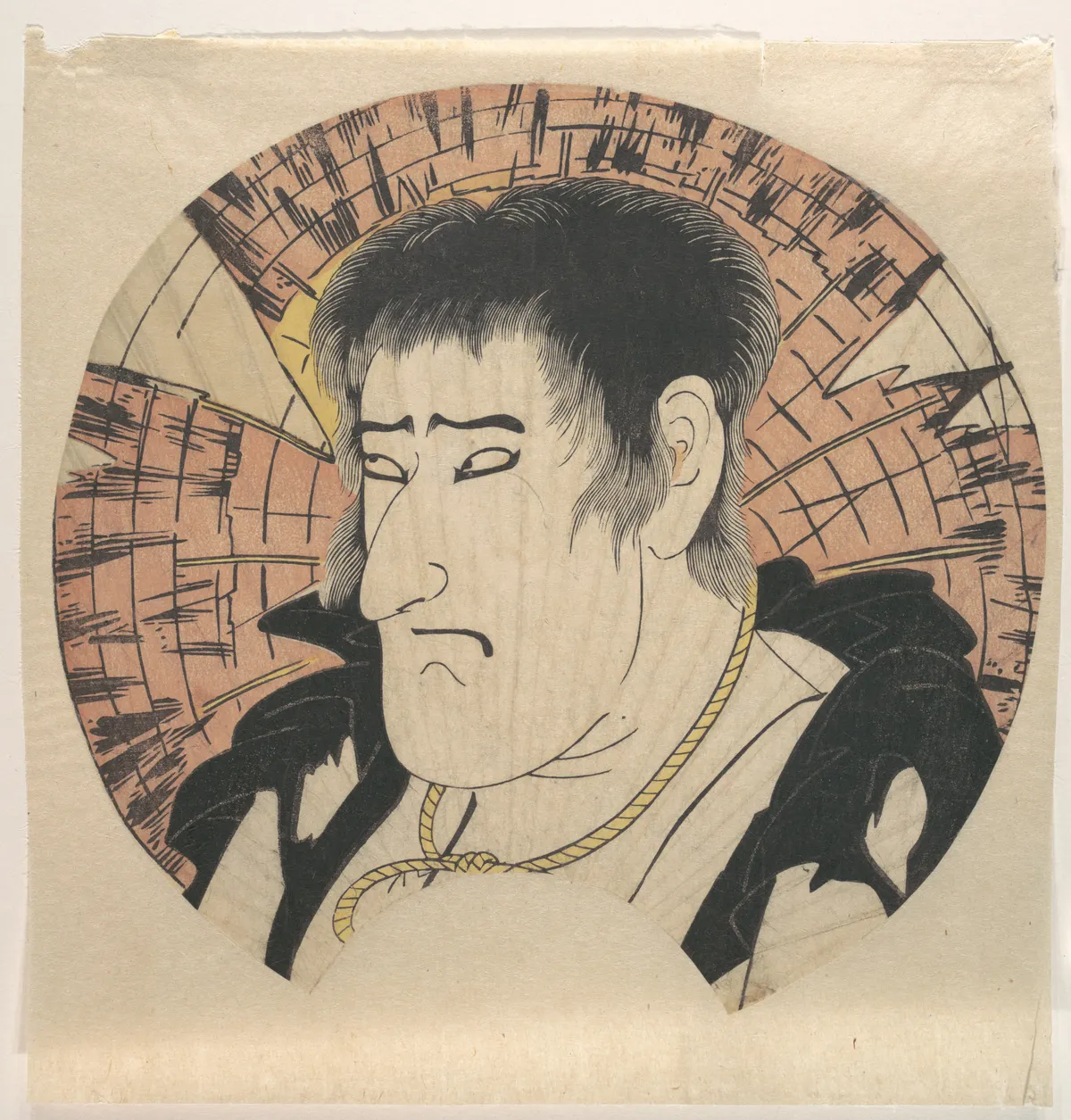 Head of an Unidentified Actor as a countryman in Rags | Katsukawa Shun'ei 勝川春英 - 浮世繪畫廊