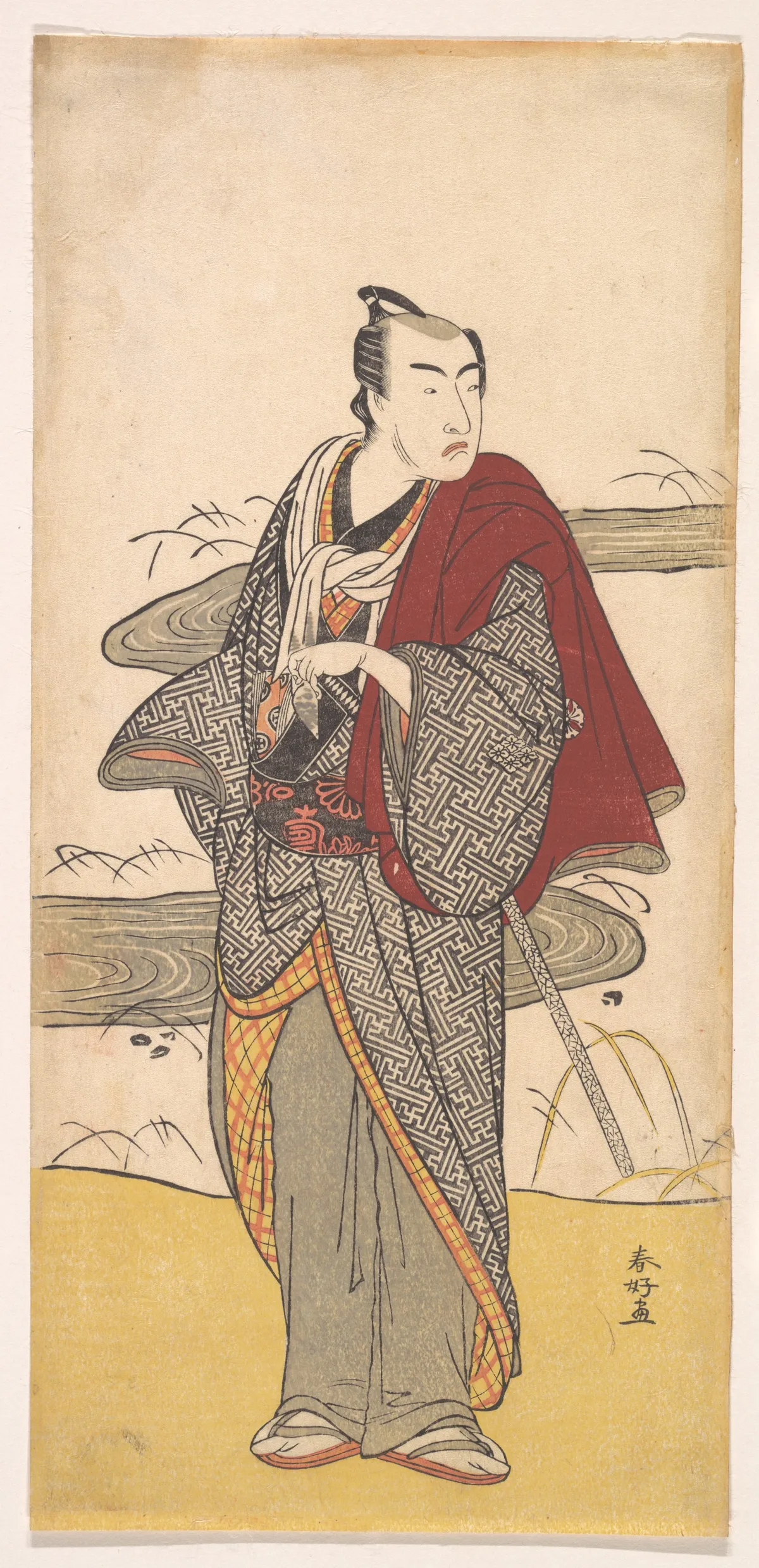 The Actor Matsumoto Koshiro 4th as a Man | Katsukawa Shunkō - 浮世繪畫廊