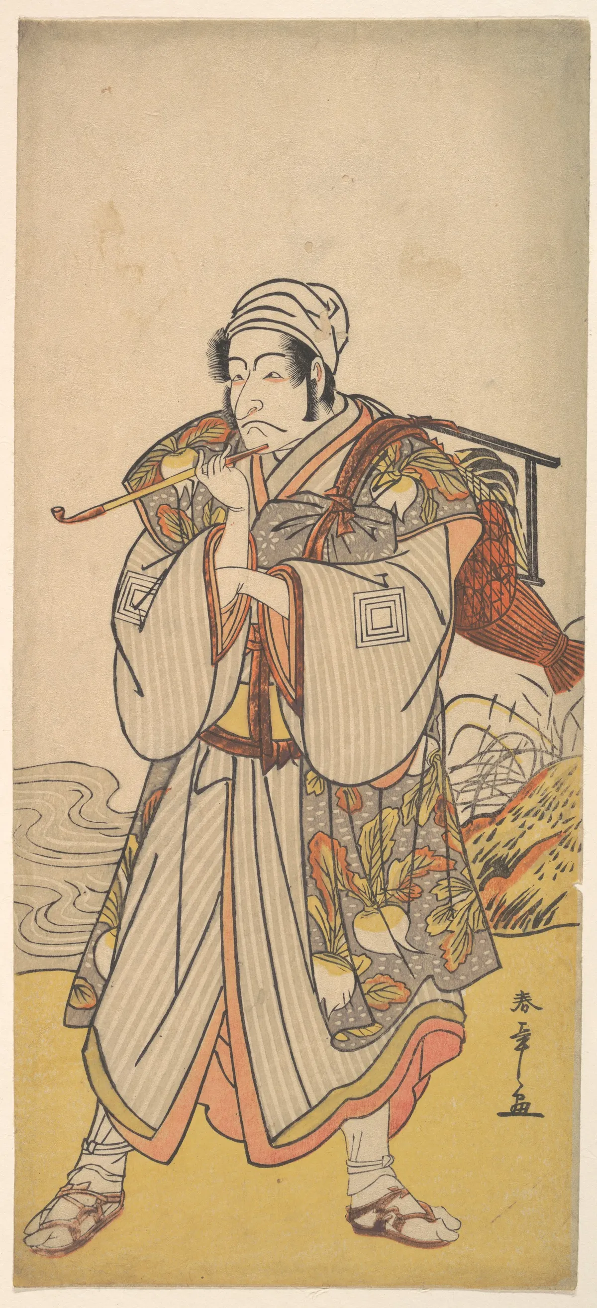 The Actor Danjuro III as an Itinerant Peddler | Katsukawa Shunshō　勝川春章 - 浮世繪畫廊