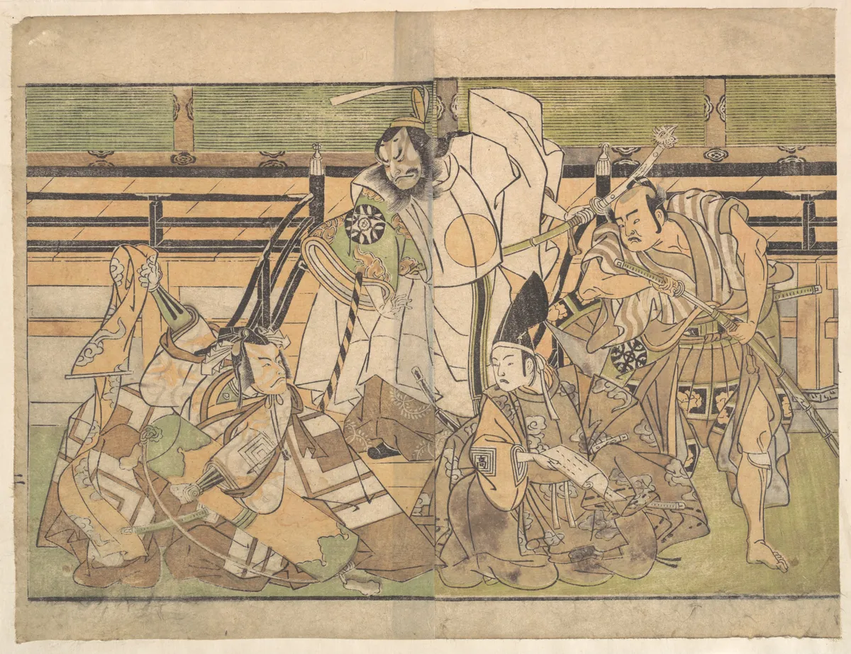 Four Actors in Unidentified Roles | Katsukawa Shunshō　勝川春章 - 浮世繪畫廊