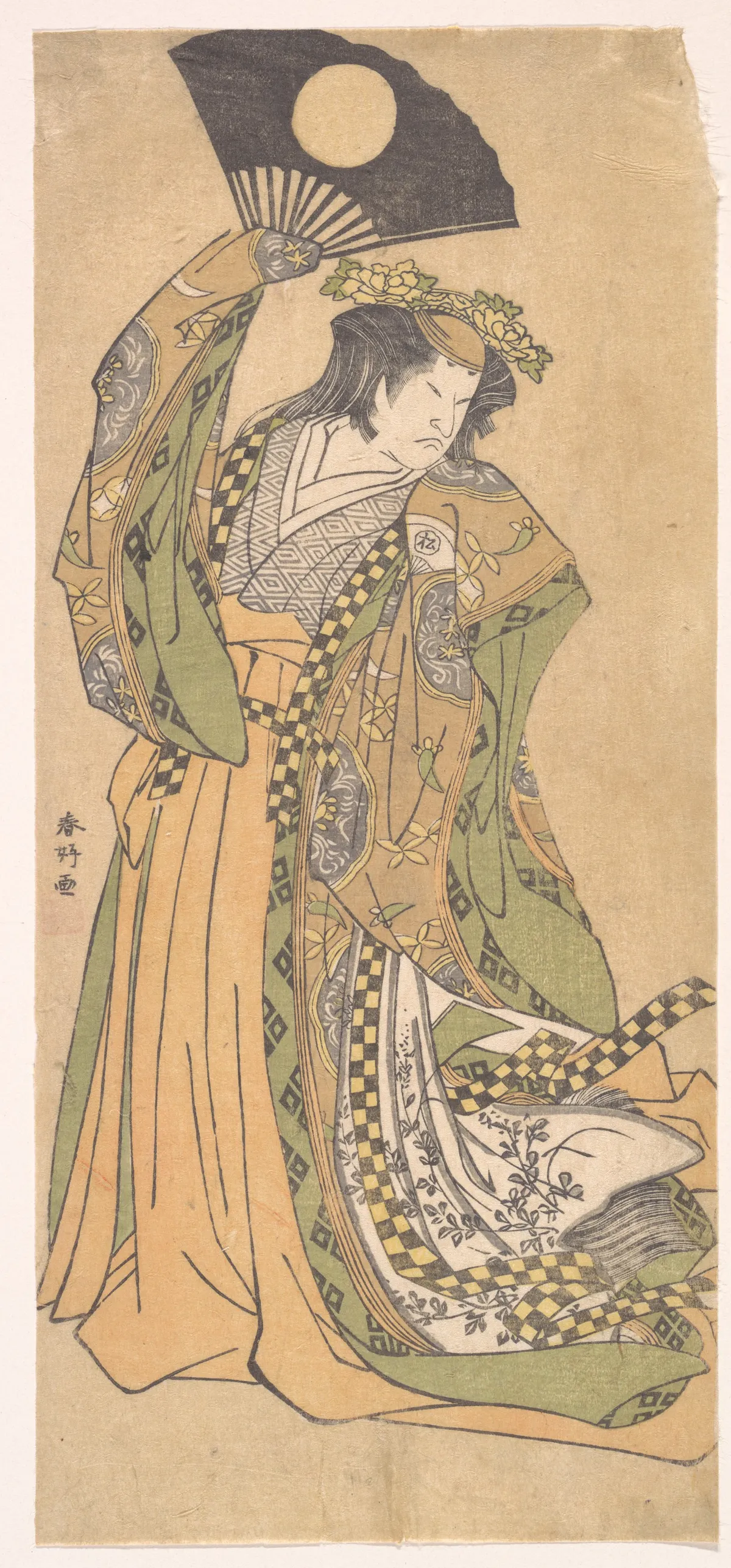 Unidentified Actor in a Female Role | Katsukawa Shunkō - 浮世繪畫廊
