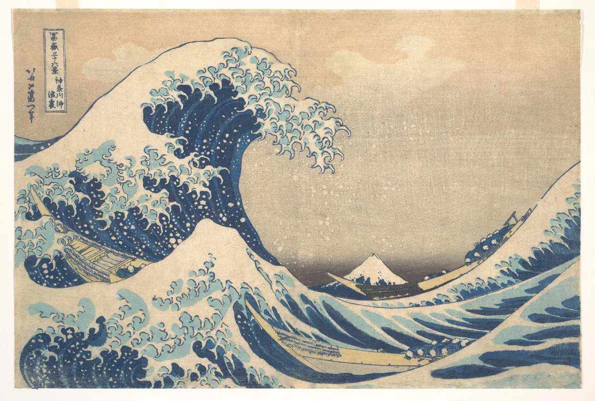 Under the Wave off Kanagawa (Kanagawa oki nami ura), also known as The Great Wave, from the series Thirty-six Views of Mount Fuji (Fugaku sanjūrokkei) | Katsushika Hokusai - 浮世繪畫廊