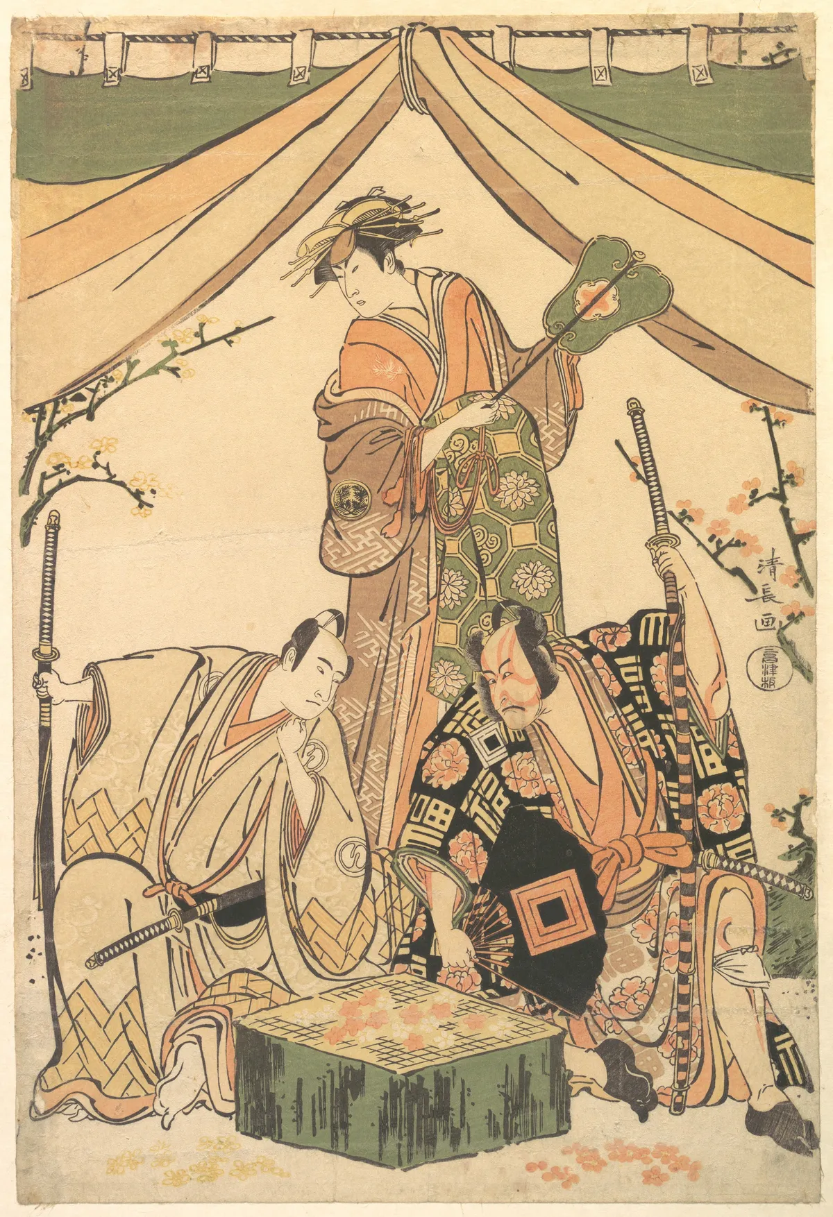 Scene of the Drama "Oakinai Hiru-ga-Koshima" | Torii Kiyonaga - 浮世繪畫廊