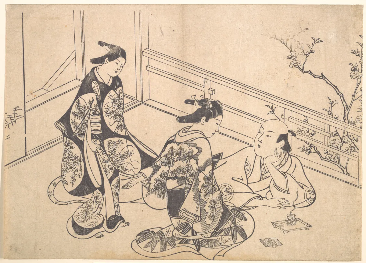The Actor Ichimura Takenojo Reclining on a Balcony | Okumura Masanobu - 浮世繪畫廊