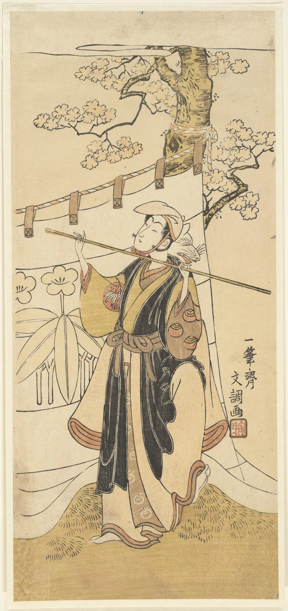 The Actor Yamashita Kyonosuke in the Role of Tamarimaru | Ippitsusai Bunchō - 浮世繪畫廊