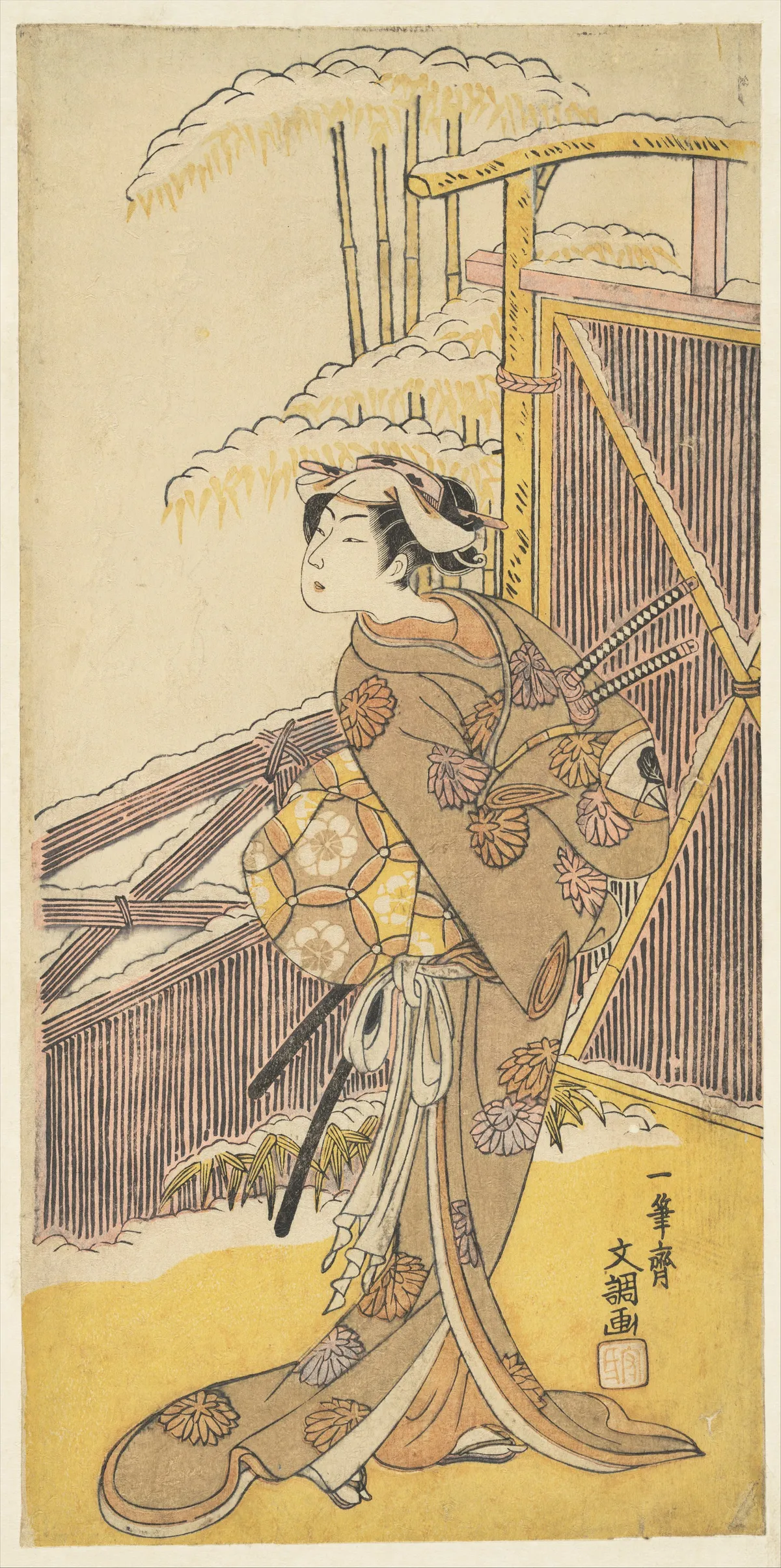 Onoe Kikugorō as Tonase, from Kanadehon Chūshingura (Kanadehon Chūshingura, Shosei Onoe Kikugorō no Tonase) | Ippitsusai Bunchō - 浮世繪畫廊