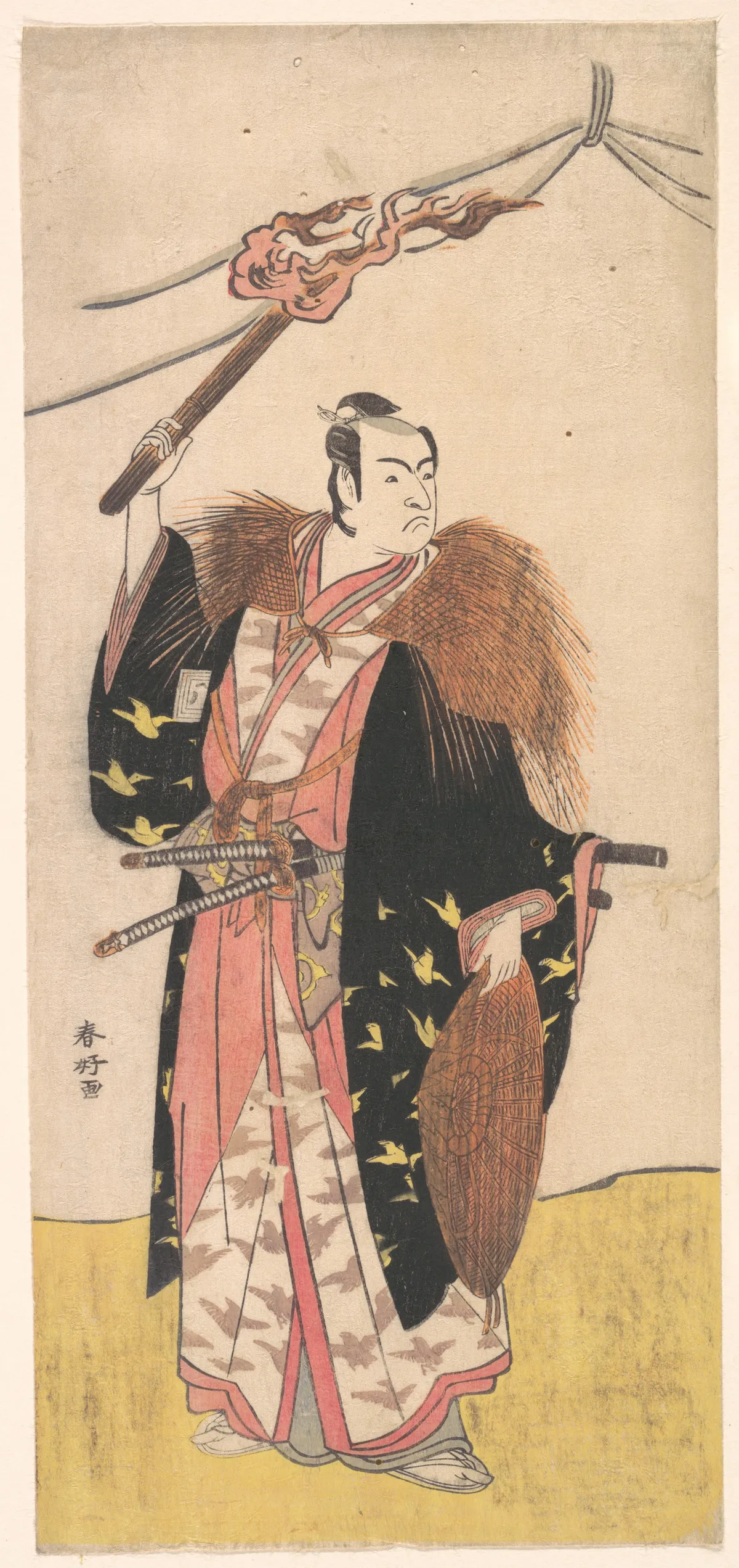 Ichikawa Monosuke II as Soga no Juro Sukenari (?) | Katsukawa Shunkō - 浮世繪畫廊