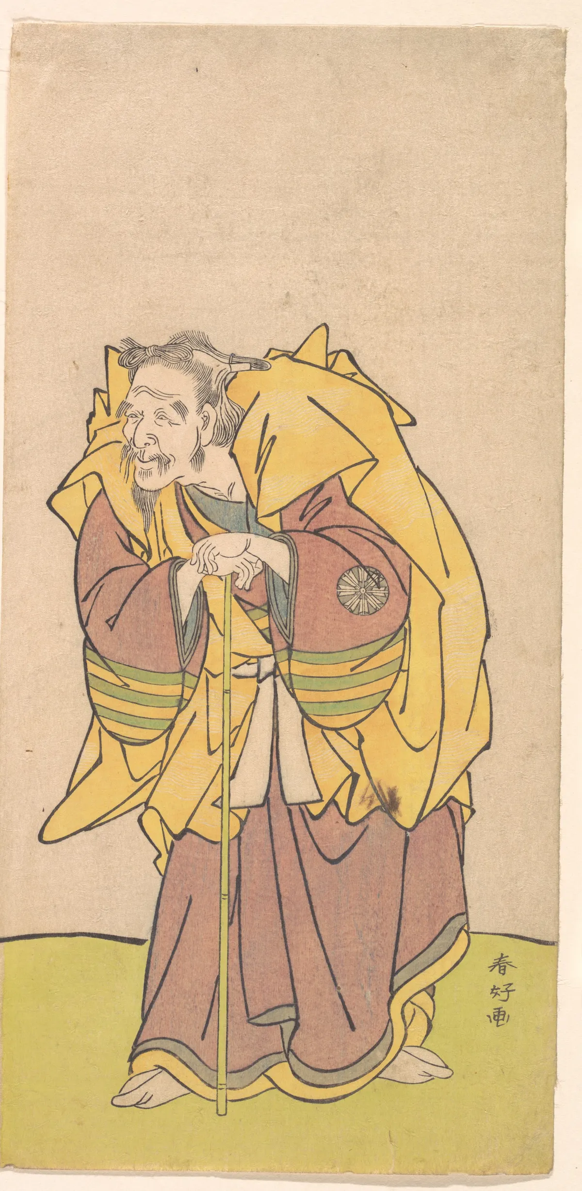 Nakamura Tomijuro as an Old Man with a Scanty Beard | Katsukawa Shunkō - 浮世繪畫廊
