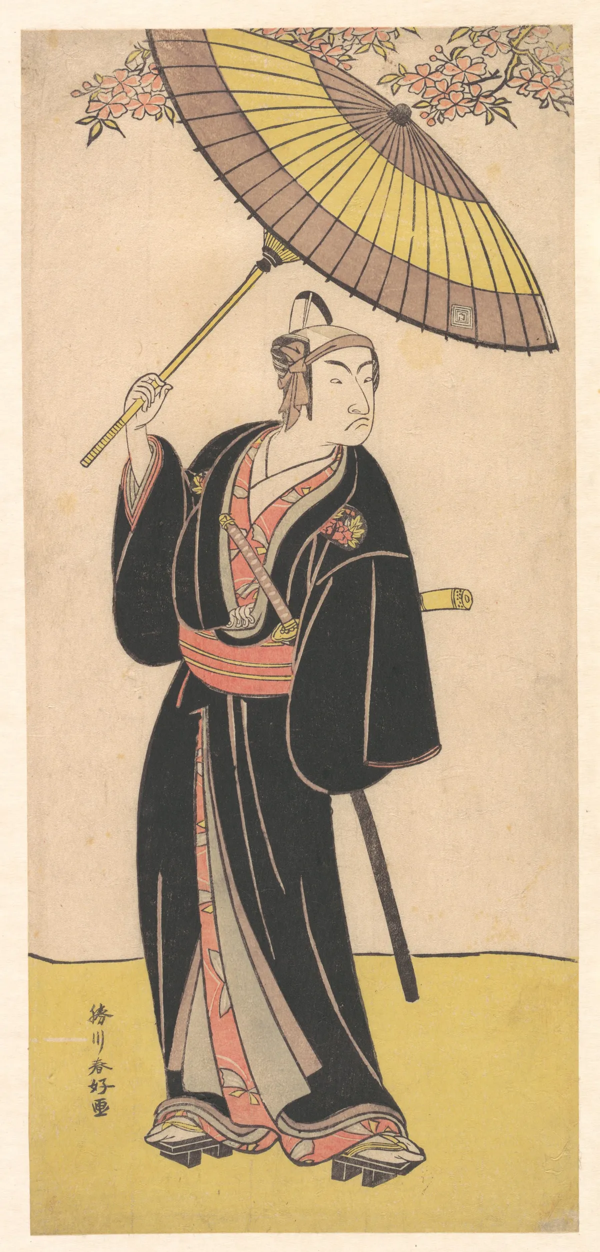Ichikawa Monosuke III in the Role of the Otokodate Sukeroku | Katsukawa Shunkō - 浮世繪畫廊