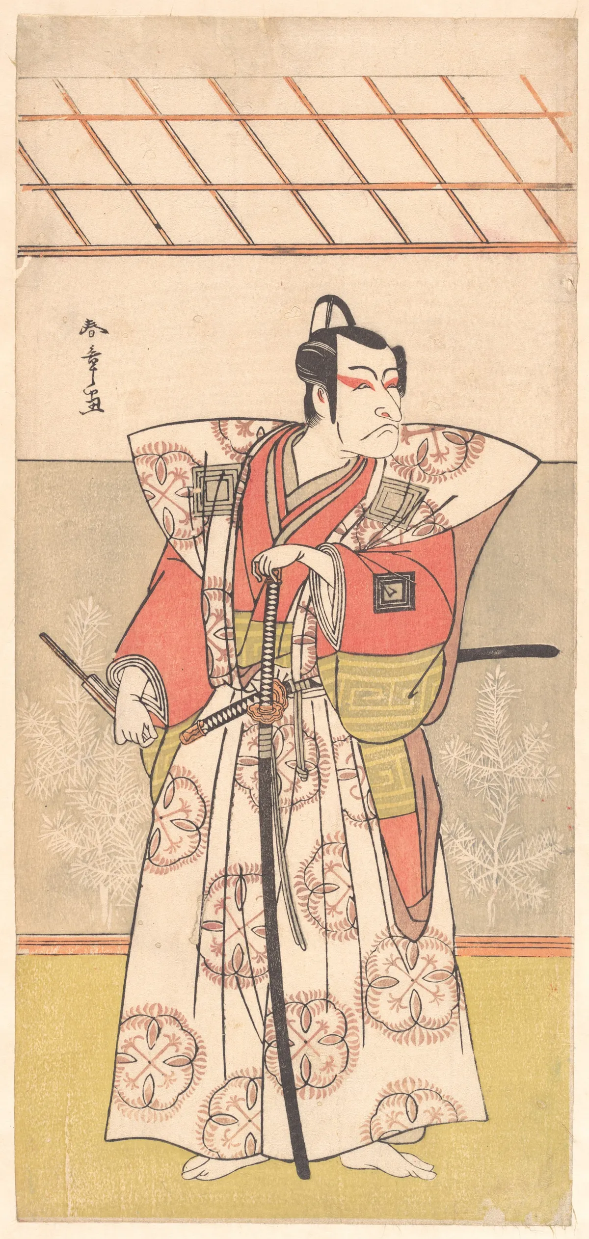 Ichikawa Danjuro V as a Samurai of High Rank | Katsukawa Shunshō　勝川春章 - 浮世繪畫廊