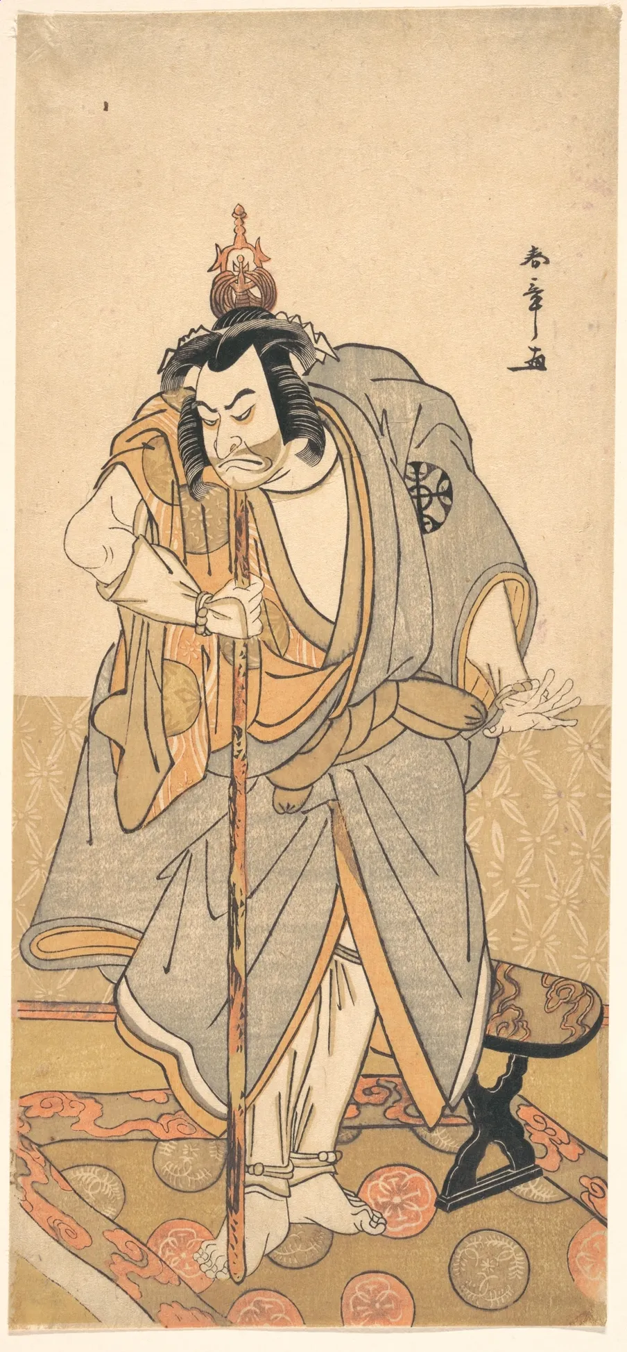 The actor Nakamura Nakazo as a rokuju-rokubu (pilgrim to Buddhist temple) | Katsukawa Shunshō　勝川春章 - 浮世繪畫廊