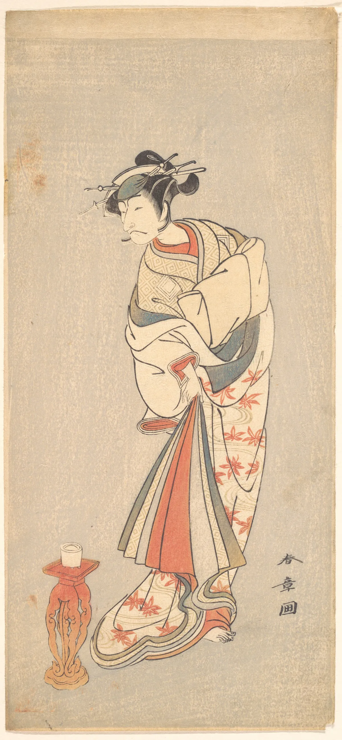 The Actor Ichikawa Danjuro V in the Role of a Woman | Katsukawa Shunshō　勝川春章 - 浮世繪畫廊