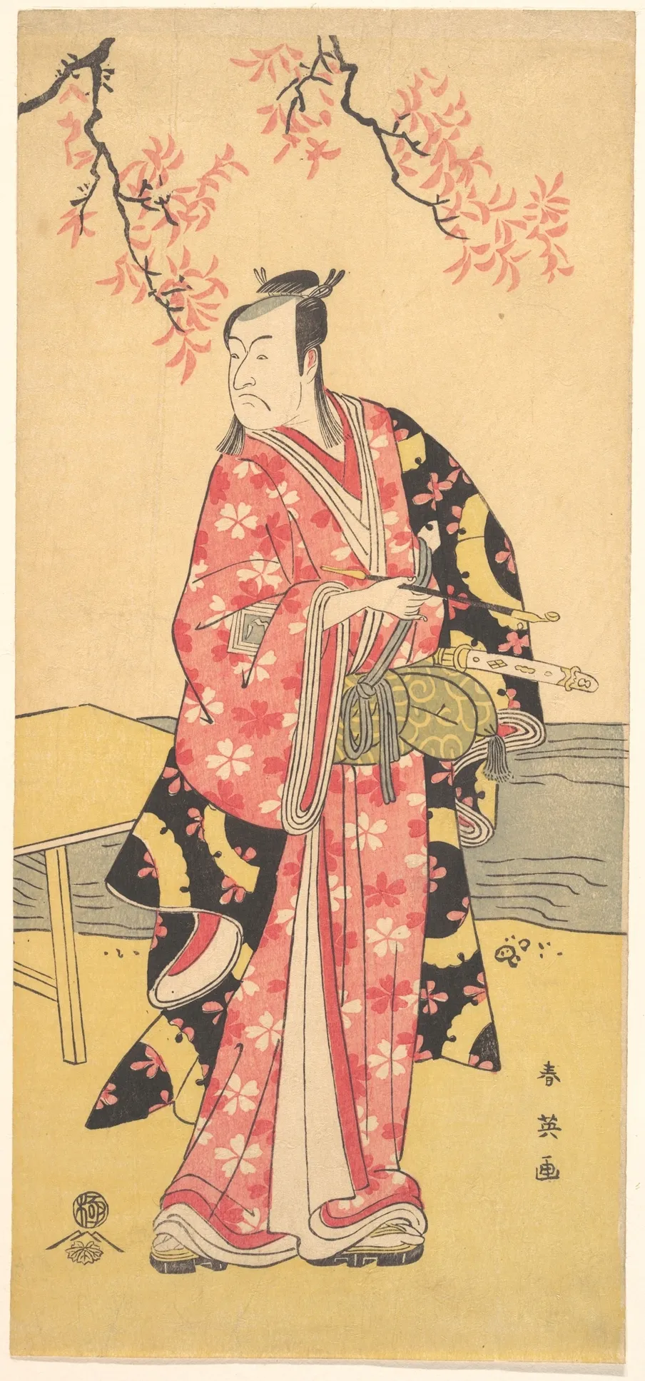 The Actor Ichikawa Monosuke II as Chivalrous Commoner | Katsukawa Shun'ei 勝川春英 - 浮世繪畫廊