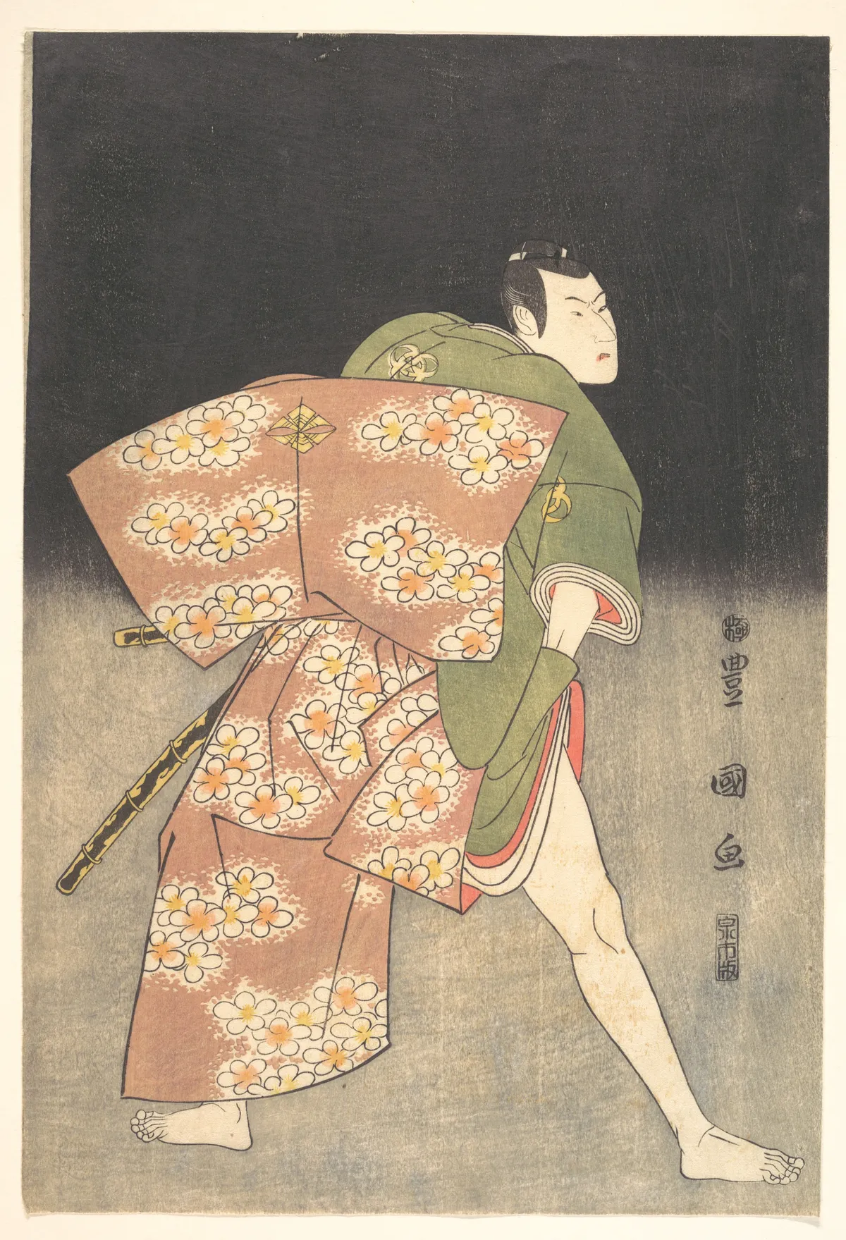 Bandō Minosuke (Mitsugorō III) in the Role of a Young Samurai | Utagawa Toyokuni I - 浮世繪畫廊