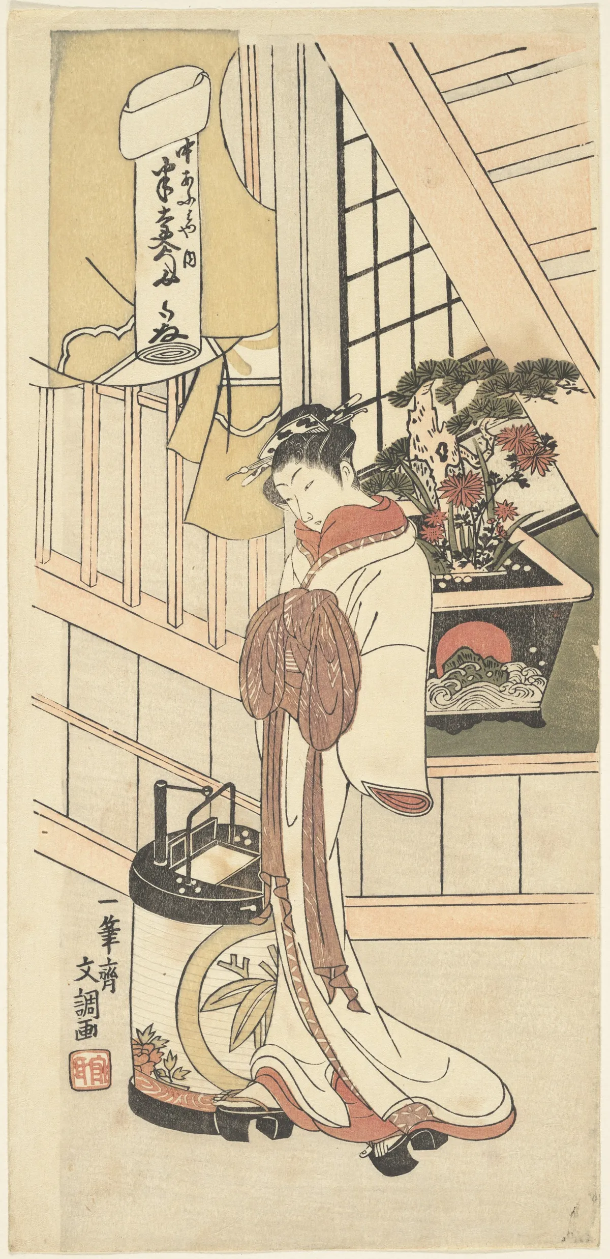 Handayu, An Actor in a Female Role | Ippitsusai Bunchō - 浮世繪畫廊