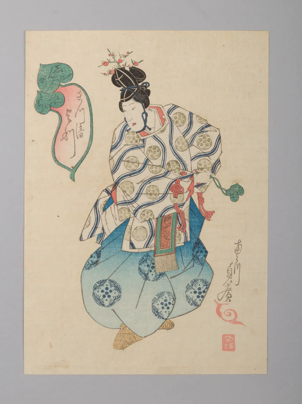 Yotsu of the Matsukiyo Brothel Performing as a Shirabyōshi, from the series Sacred Dances in Shinmachi | Gochōtei Sadahiro 五蝶亭貞広 - 浮世繪畫廊