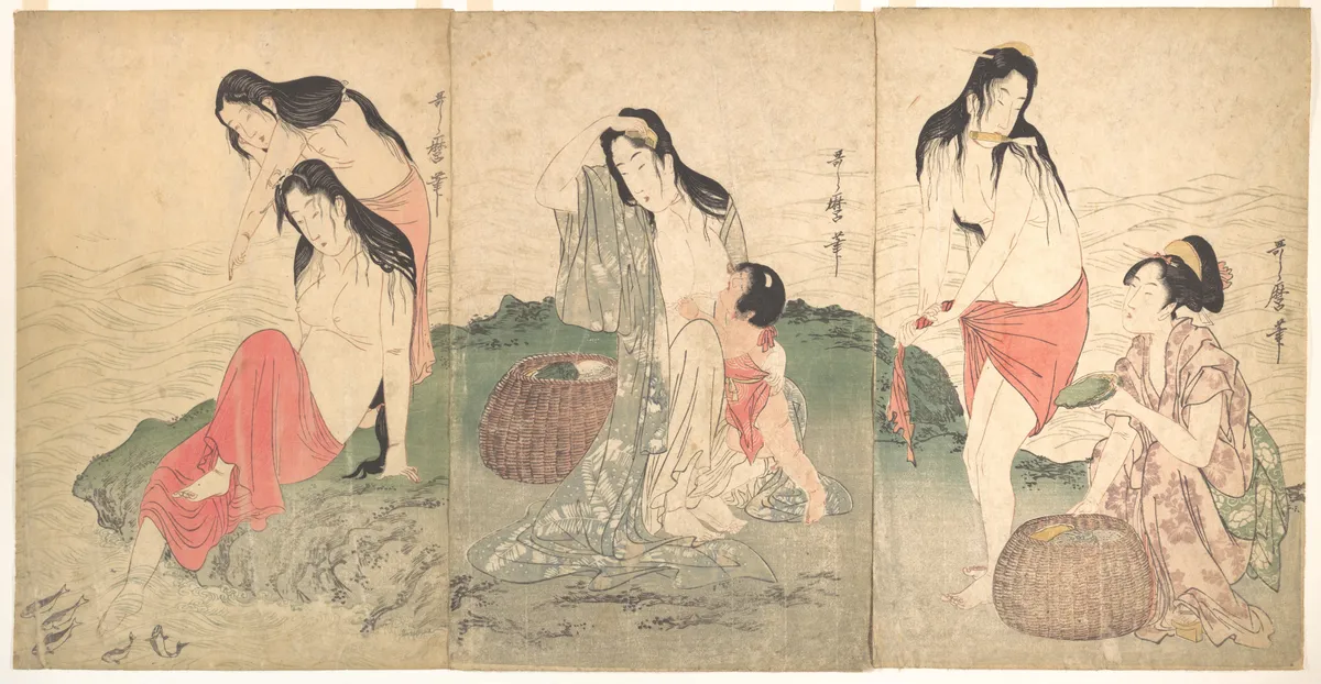 The Awabi Fishers | Kitagawa Utamaro - 浮世繪畫廊