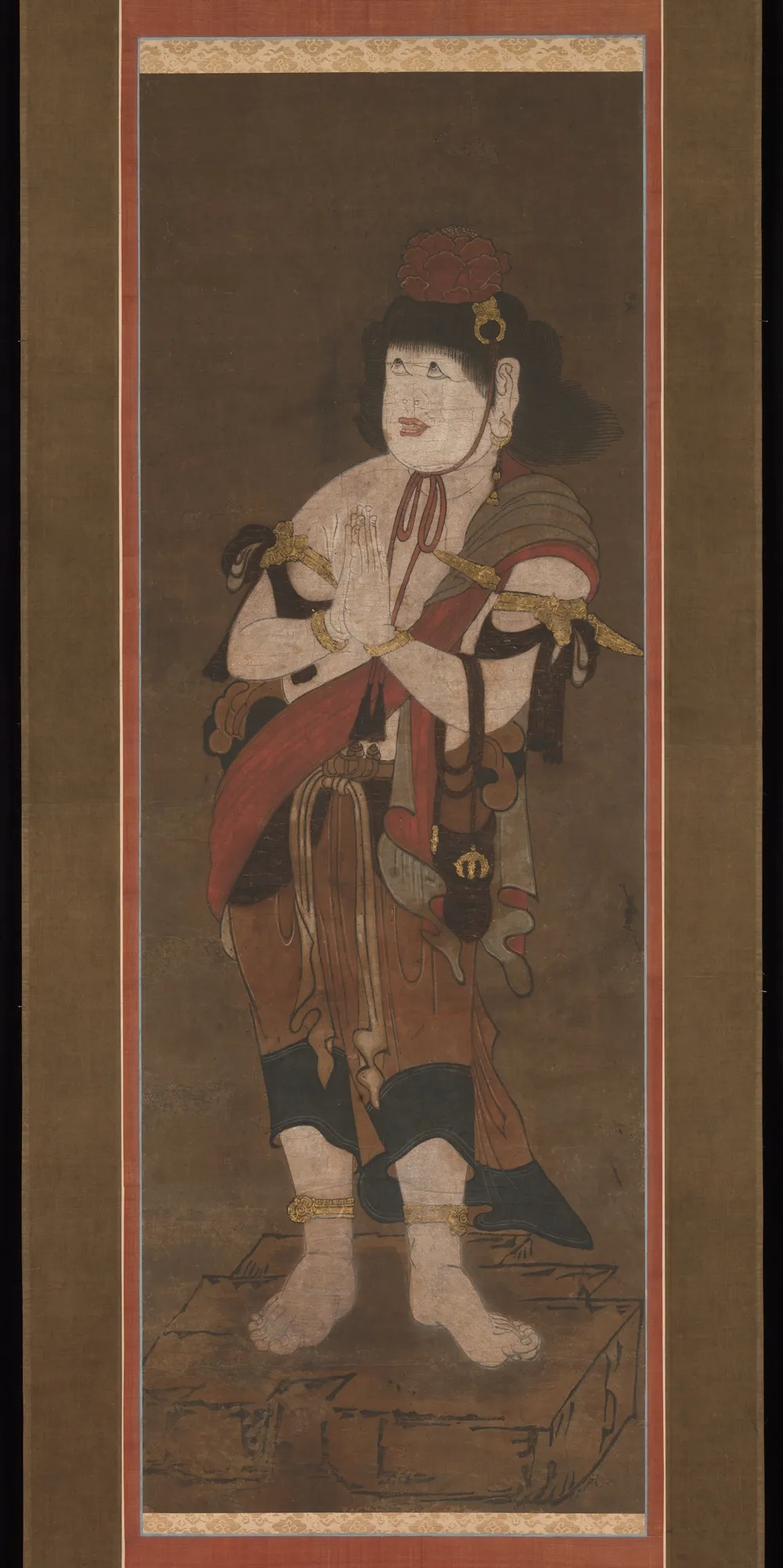 Fudō Myōō and Two Attendants | Ryūshū Shūtaku (Myōtaku) - 浮世繪畫廊