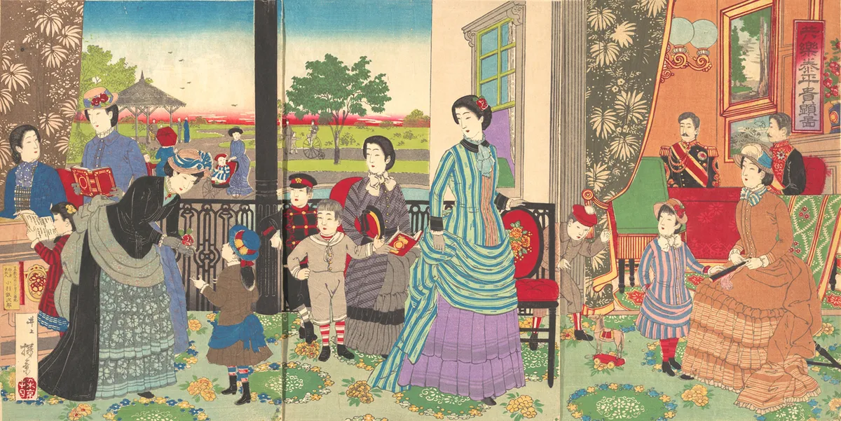 Peaceful Pleasures of the Highest Nobility (Kyōraku taihei kiken zu) | Inoue Yasuji - 浮世繪畫廊