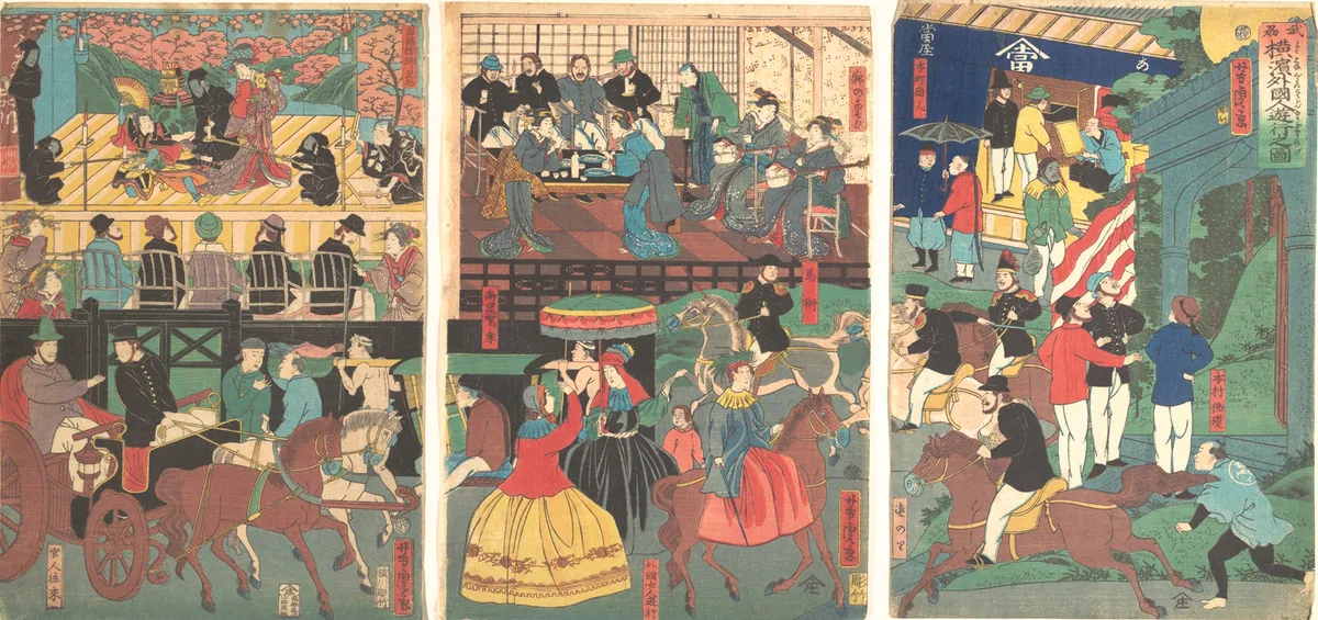 A View of the Amusements of the Foreigners in Yokohama, Bushu